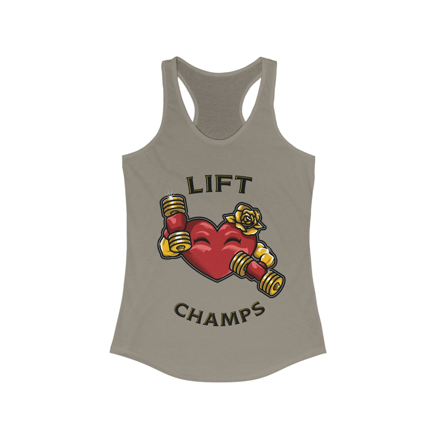 LIFT CHAMPS!! - Women's Ideal Racerback Tank (Next Level1533)