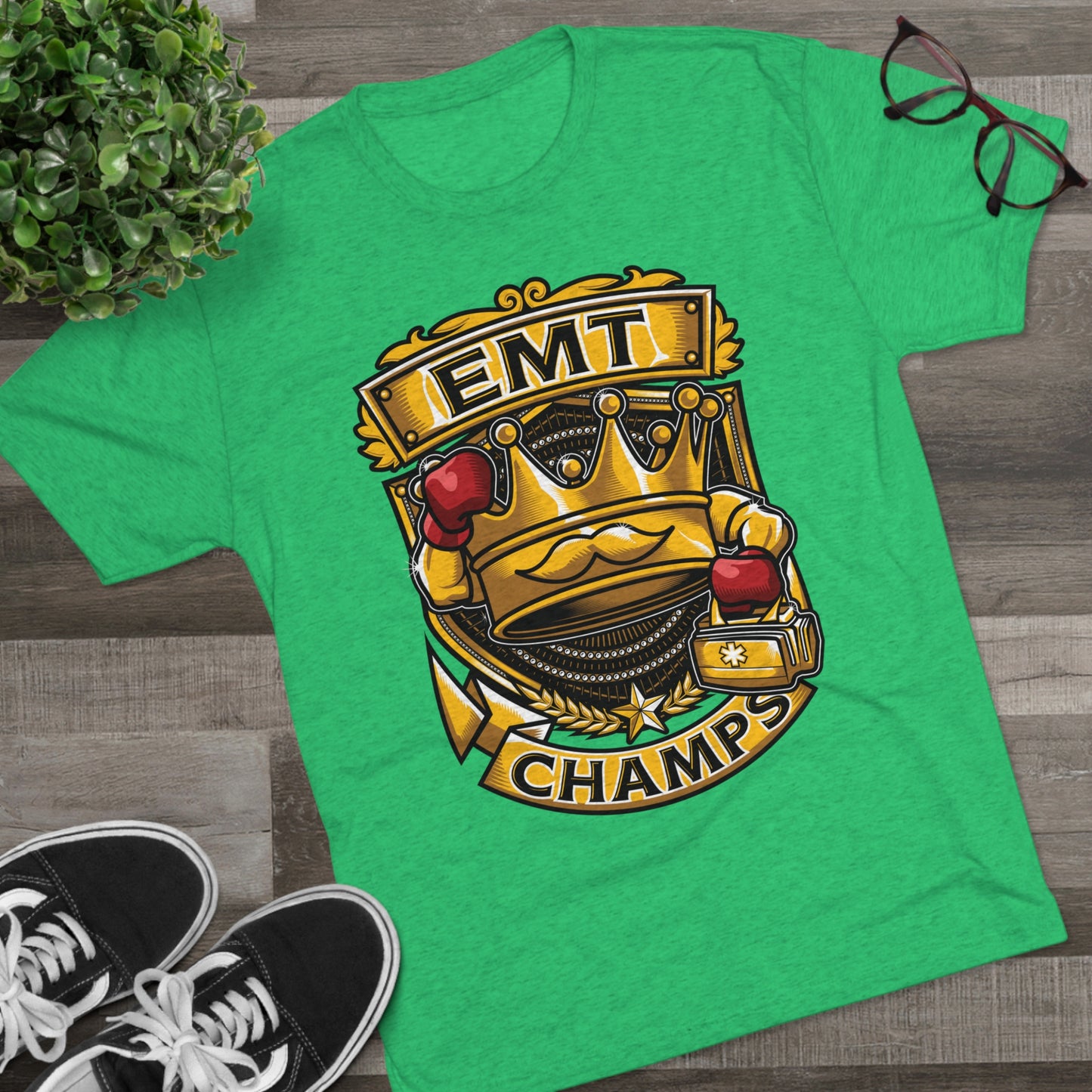 EMT CHAMPS - PREMIUM SOFT - Unisex Tri-Blend Crew Tee (Next Level 6010)
