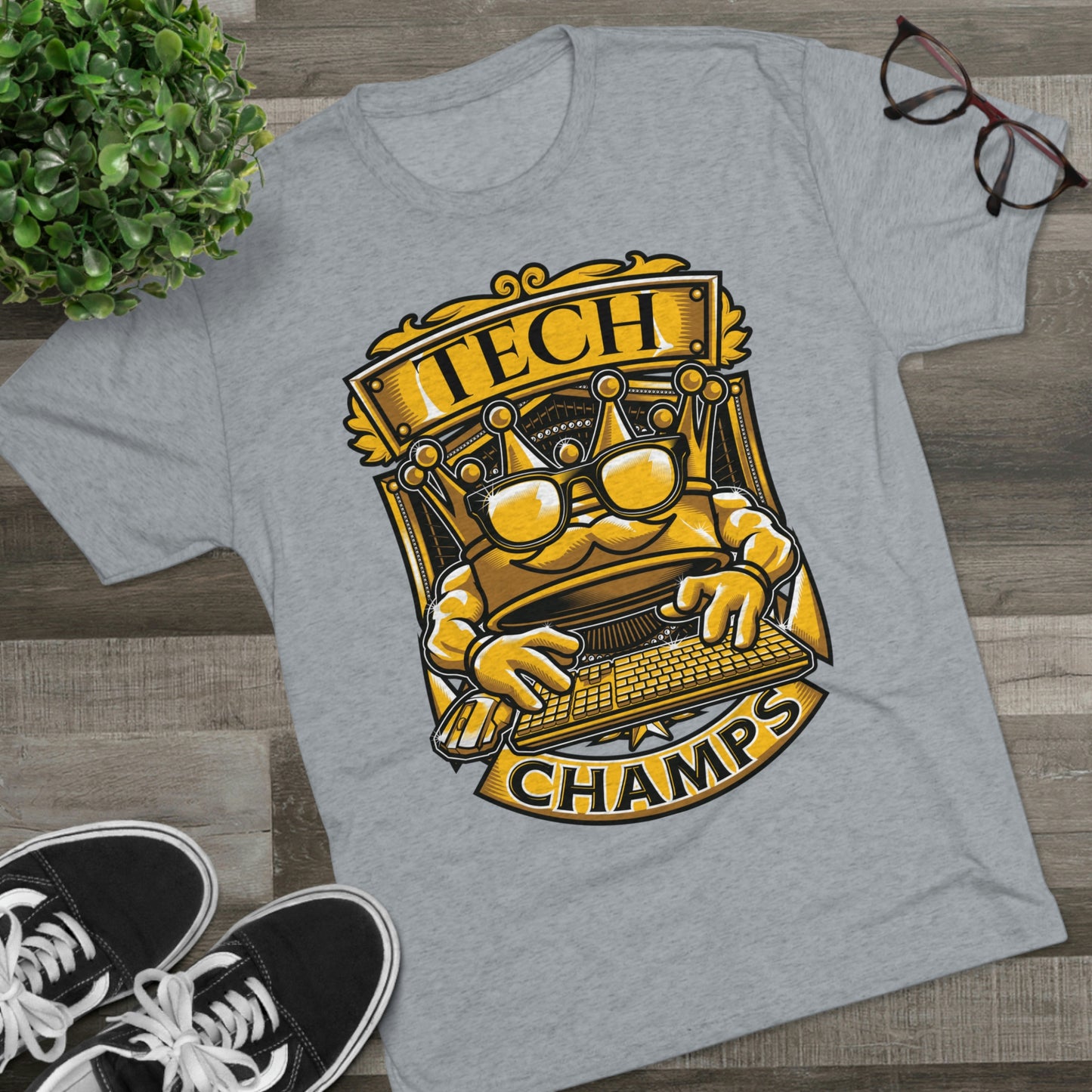 TECH CHAMPS (Men) - PREMIUM SOFT - Unisex Tri-Blend Crew Tee (Next Level 6010)