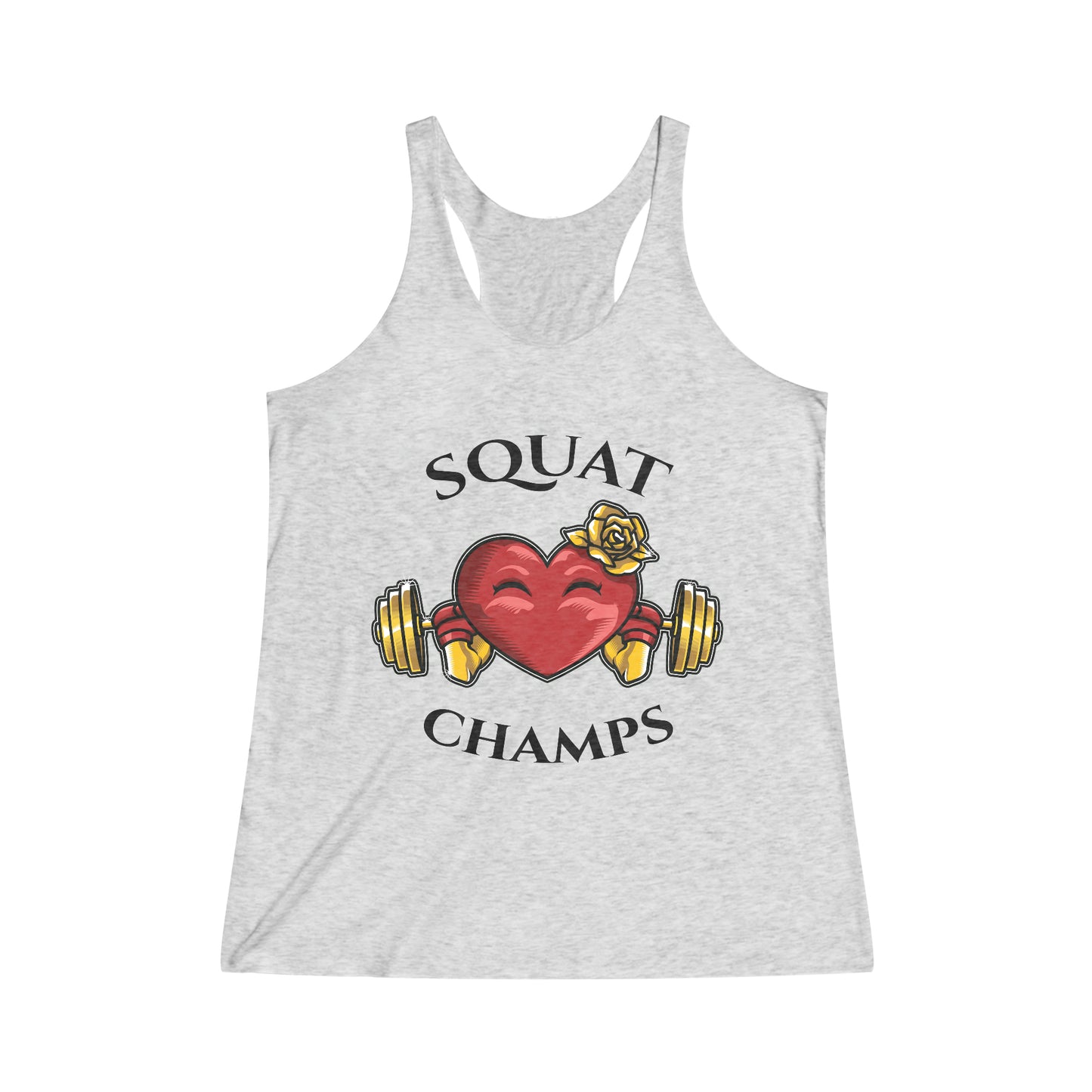 SQUAT CHAMPS - Women's Tri-Blend Racerback Tank