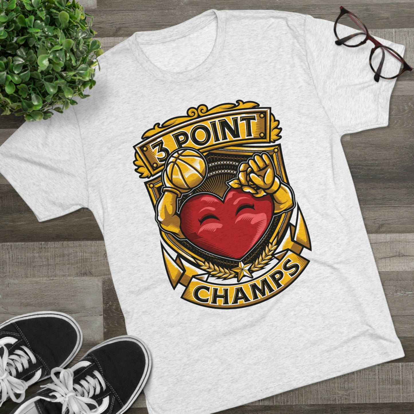 3 POINT CHAMPS - PREMIUM SOFT - Unisex Tri-Blend Crew Tee (Next Level 6010)