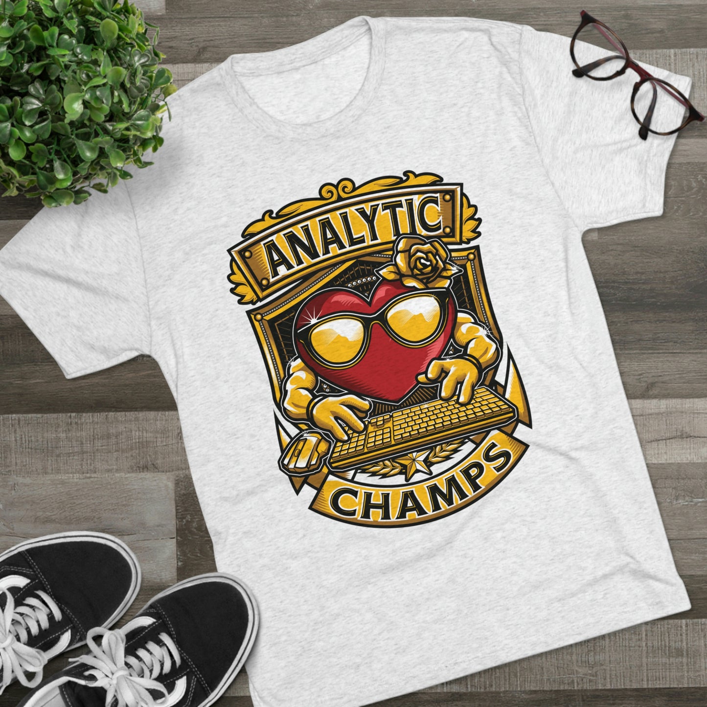 ANALYTICS CHAMPS - PREMIUM SOFT - Unisex Tri-Blend Crew Tee (Next Level 6010)