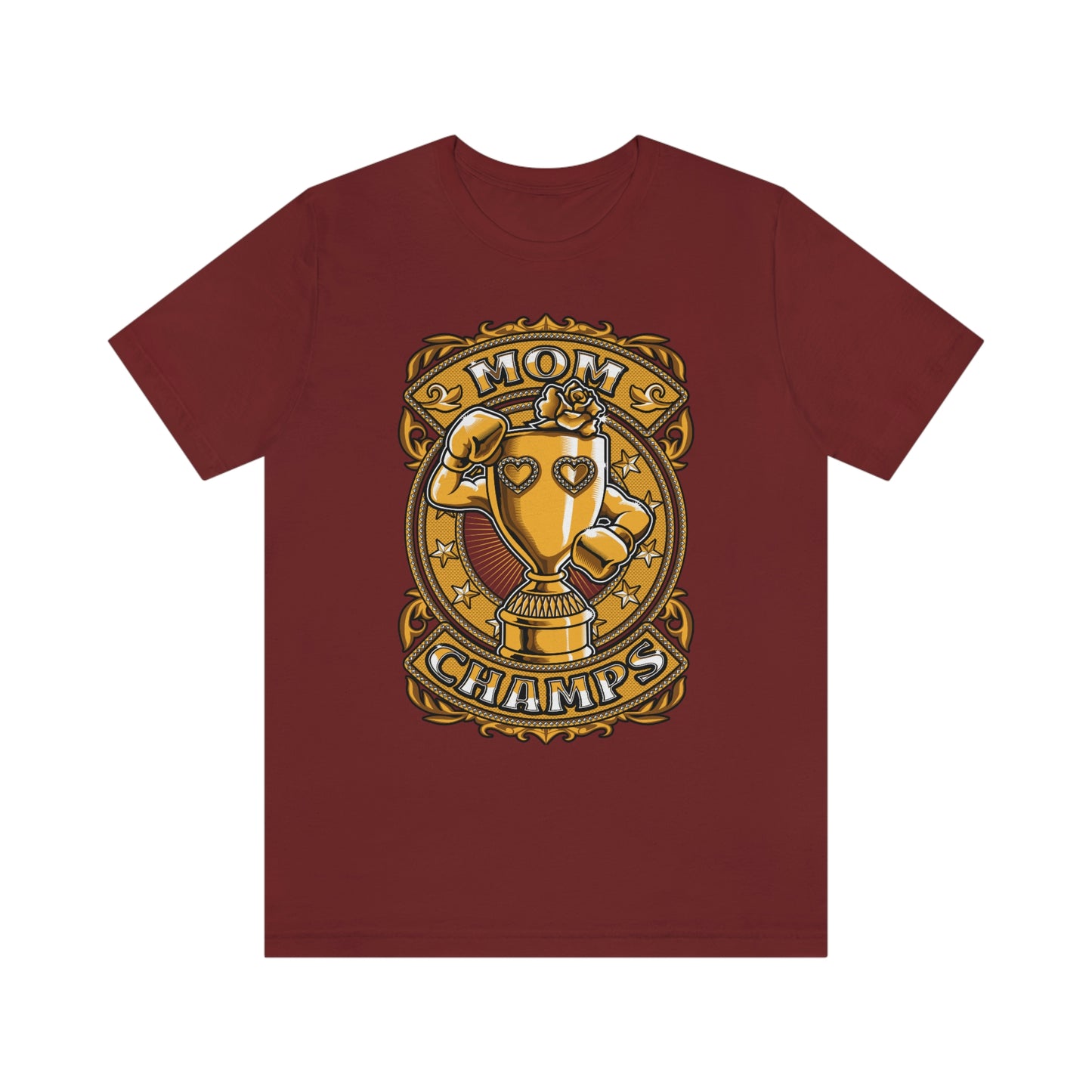 Mom Champs (Gold)! Unisex Jersey Short Sleeve Tee (Bella+Canvas)