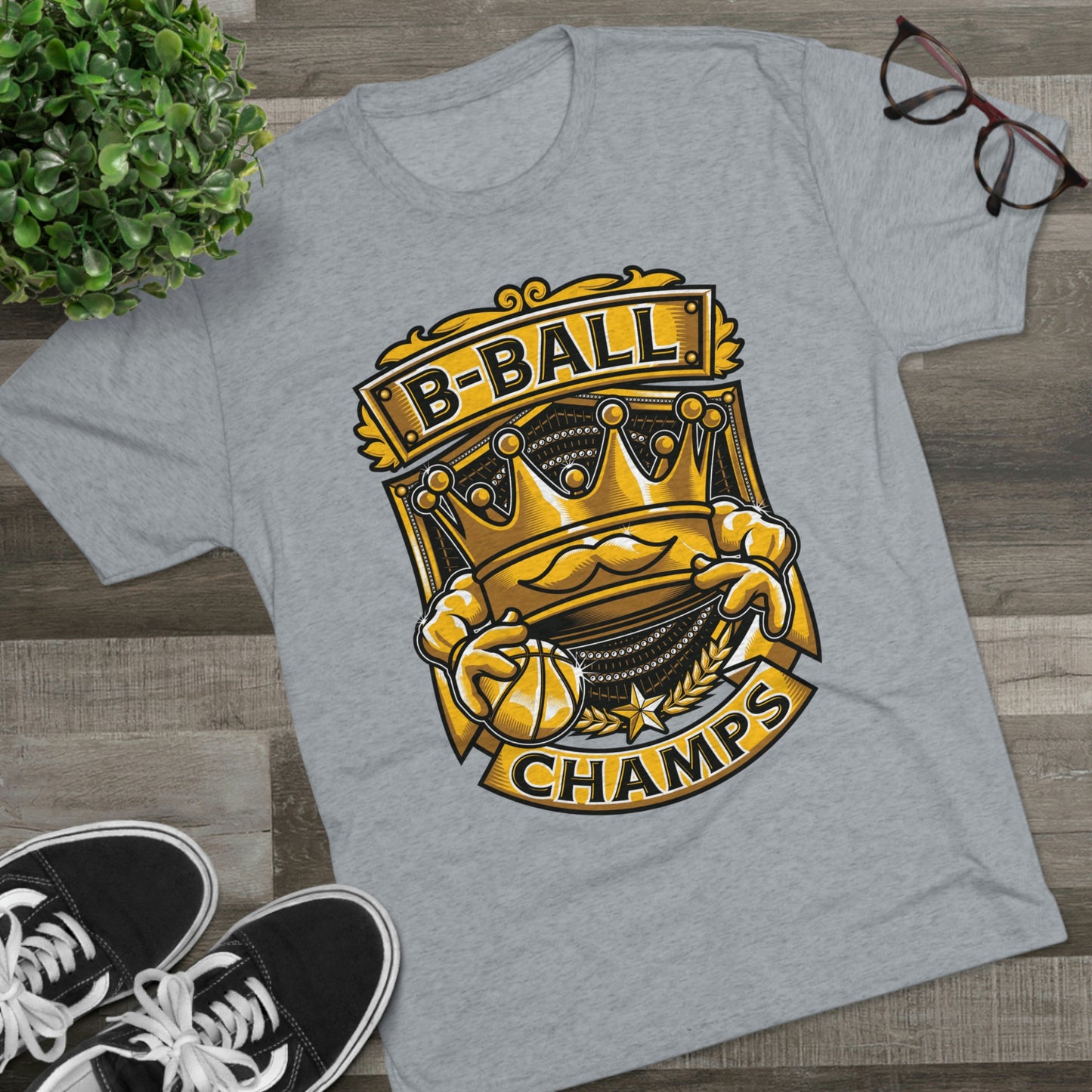 B-BALL CHAMPS - PREMIUM SOFT - Unisex Tri-Blend Crew Tee (Next Level 6010)