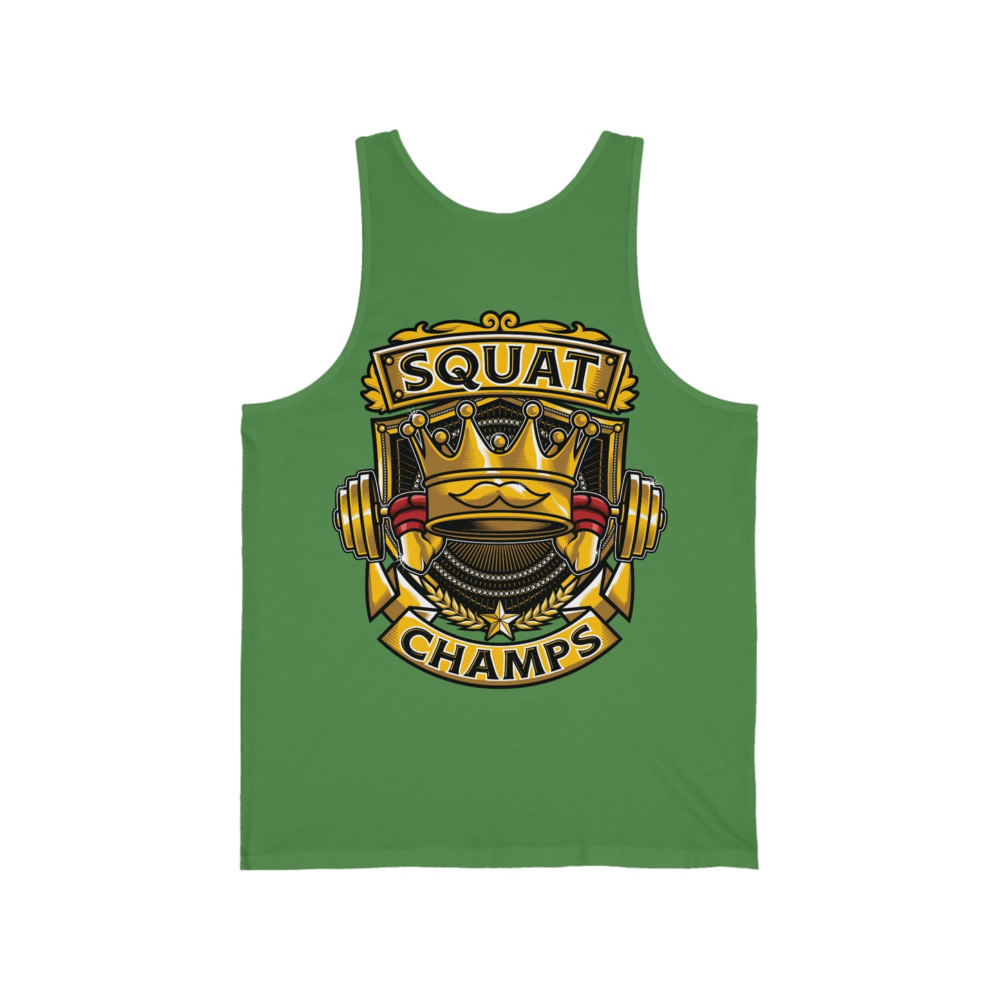 SQUAT CHAMPS (Back Design) - Unisex Jersey Tank