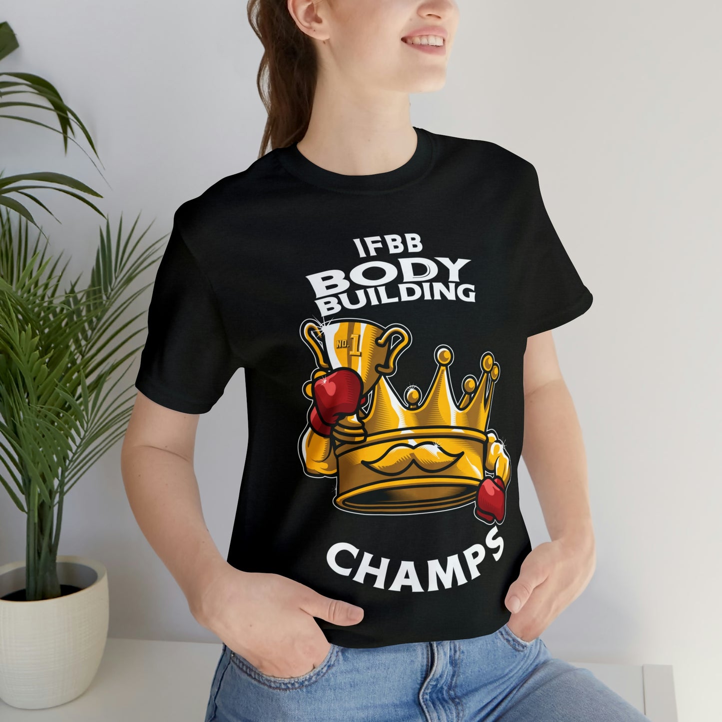 IFBB BODY BUILDING CHAMPS (v2) - Unisex Jersey Short Sleeve Tee (Bella+Canvas)