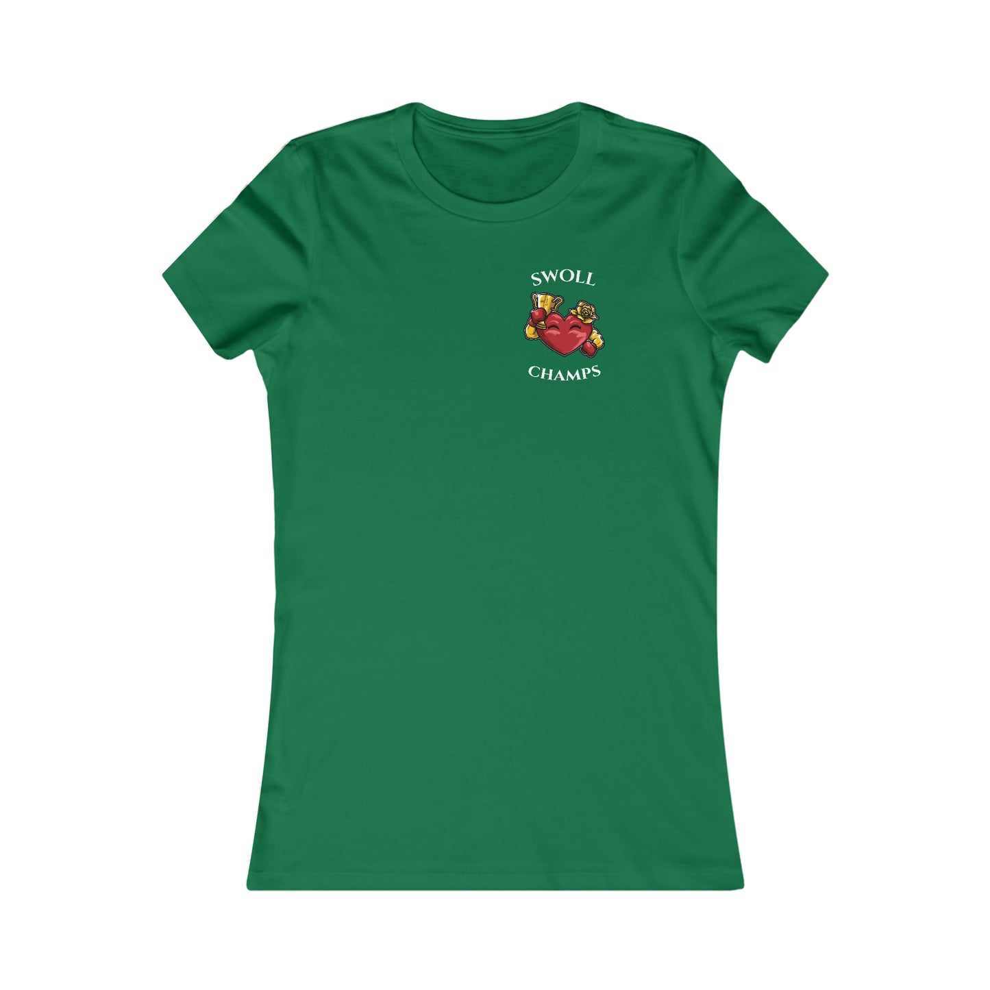 SWOLL CHAMPS! (Small Front Logo) - Women's Favorite Tee (Bella+Canvas)