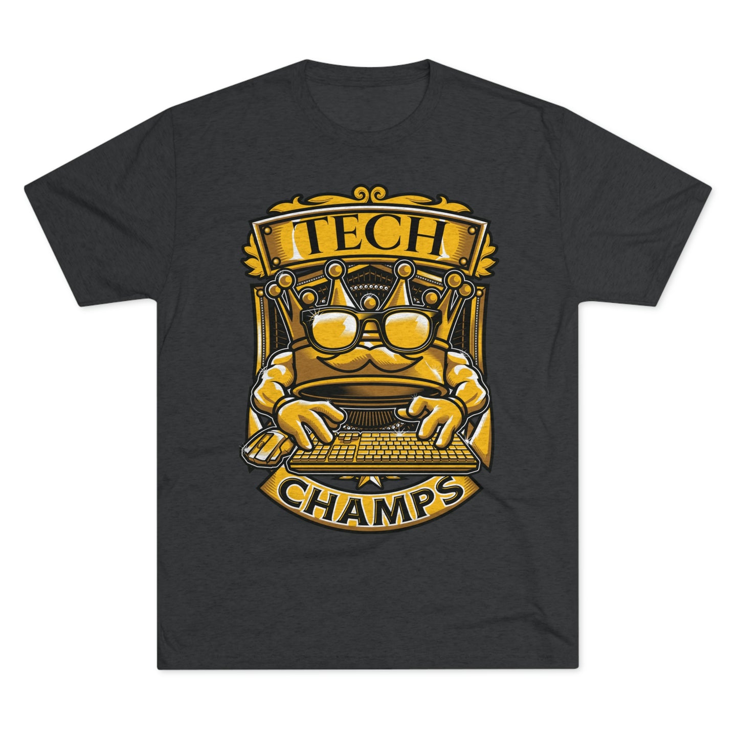 TECH CHAMPS (Men) - PREMIUM SOFT - Unisex Tri-Blend Crew Tee (Next Level 6010)