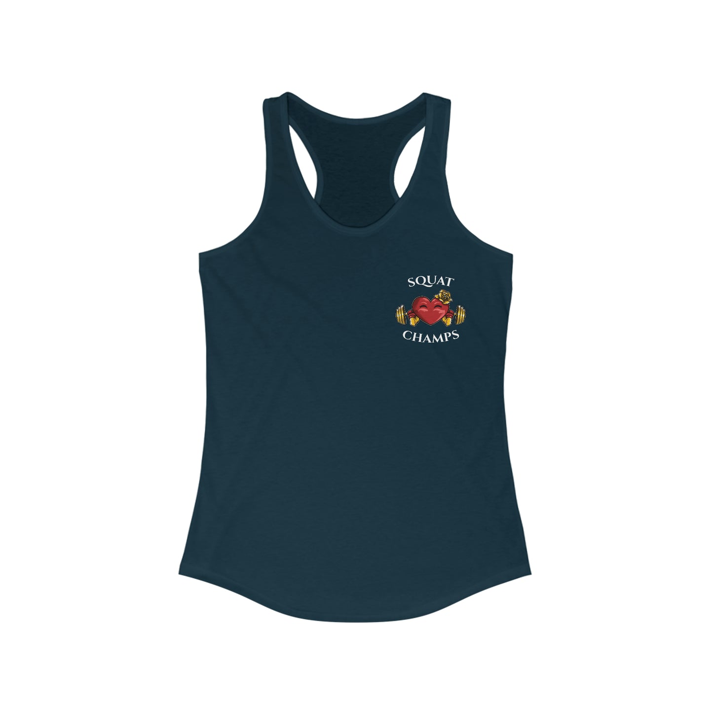 SQUAT CHAMPS (Small Logo) - Women's Ideal Racerback Tank