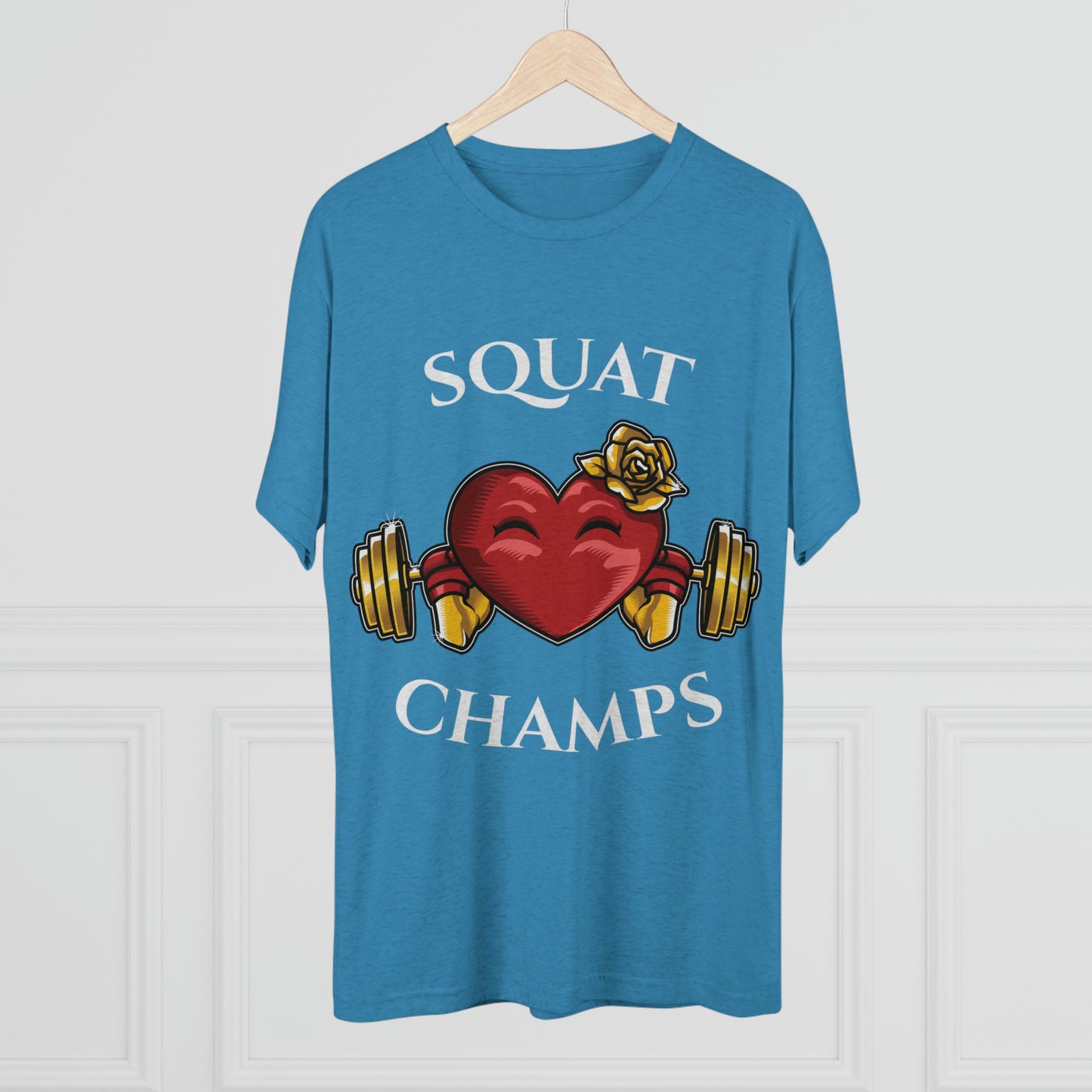SQUAT CHAMPS - PREMIUM SOFT - Unisex Tri-Blend Crew Tee (Next Level 6010)