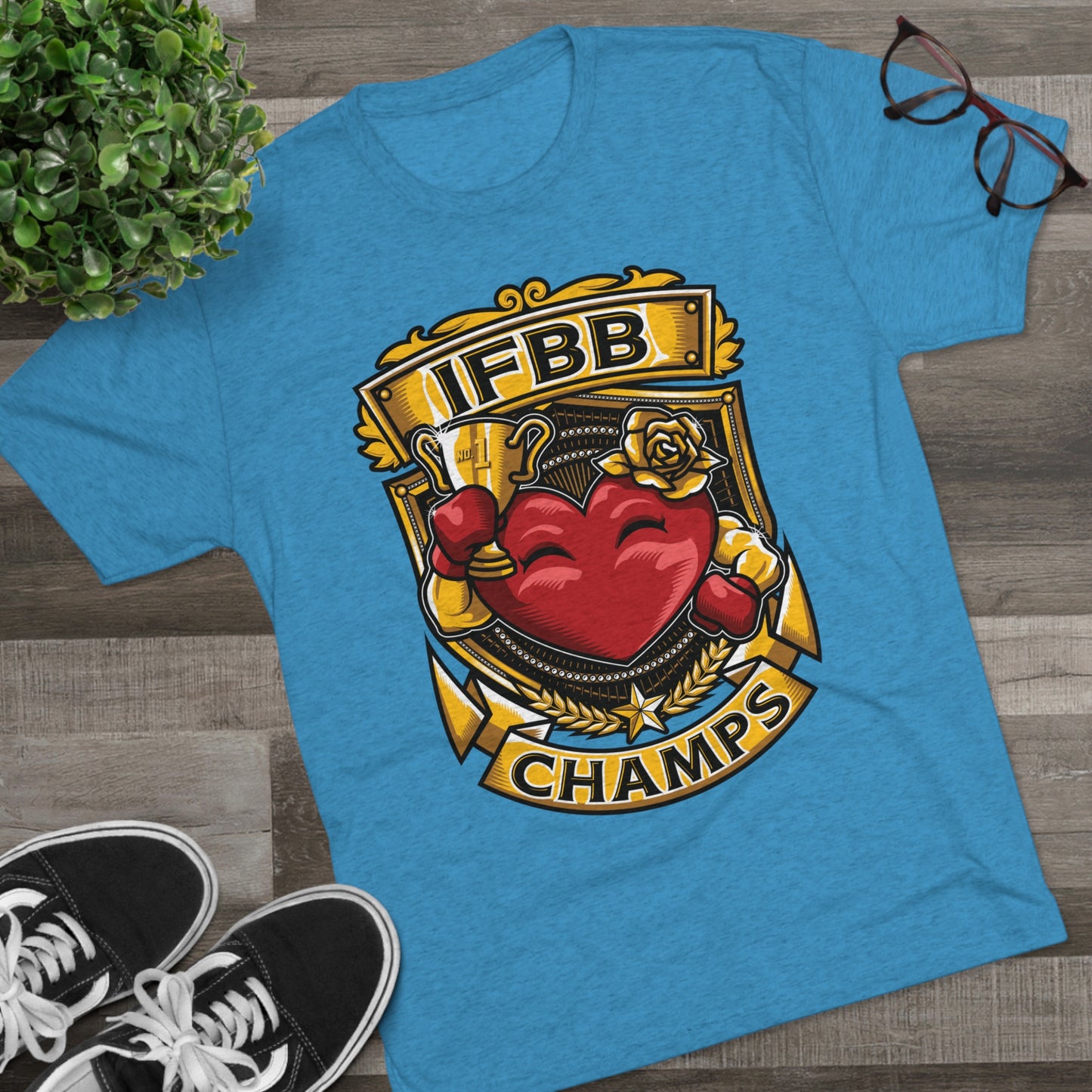 IFBB CHAMPS - PREMIUM SOFT - Unisex Tri-Blend Crew Tee (Next Level 6010)