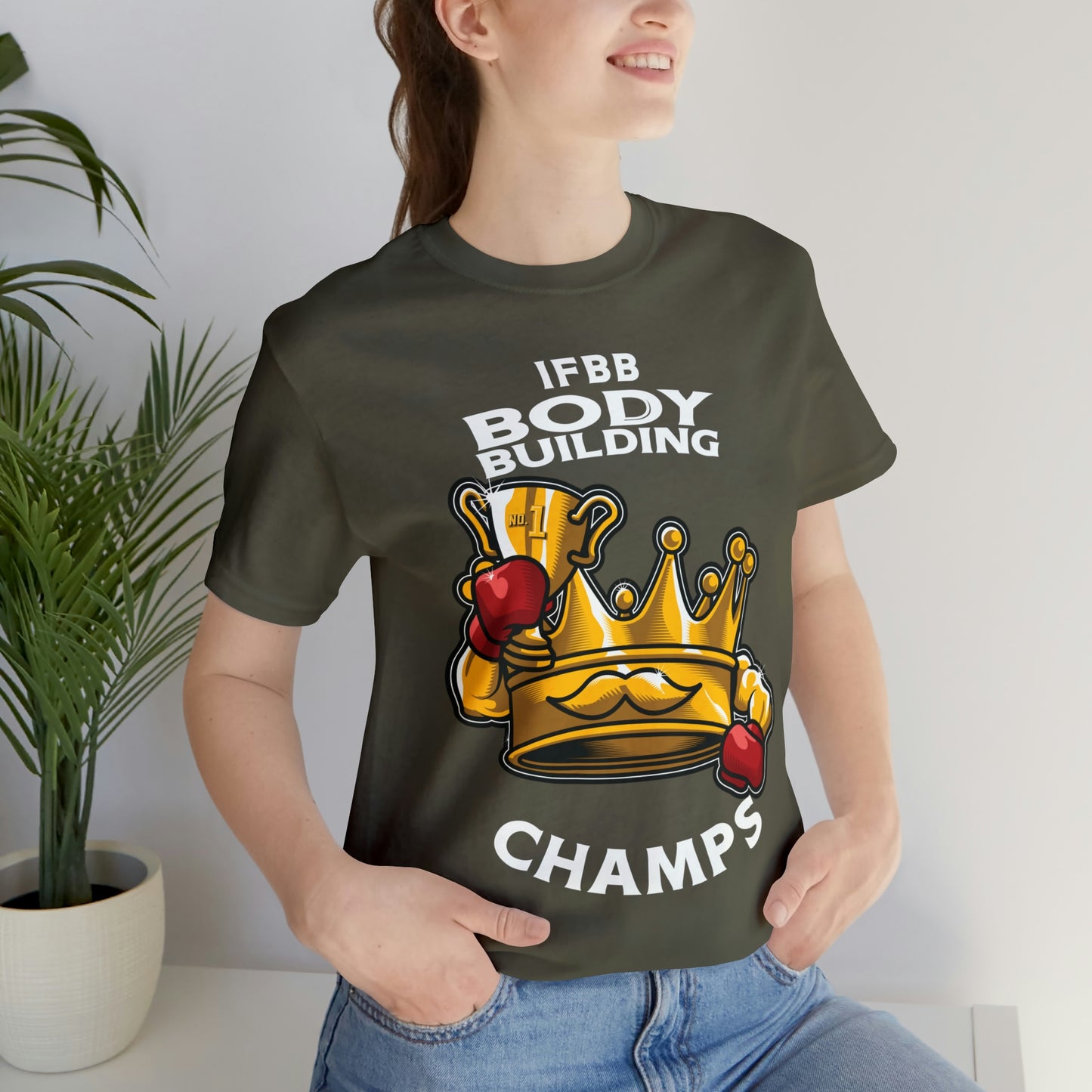 IFBB BODY BUILDING CHAMPS (v2) - Unisex Jersey Short Sleeve Tee (Bella+Canvas)