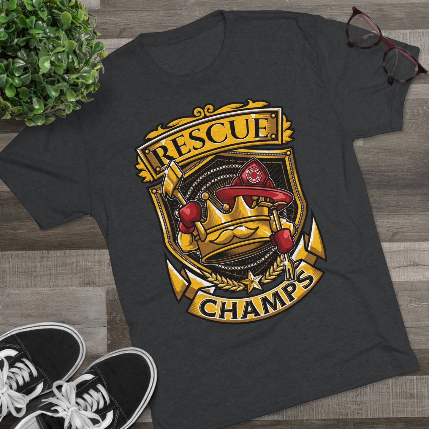 RESCUE CHAMPS - PREMIUM SOFT - Unisex Tri-Blend Crew Tee (Next Level 6010)