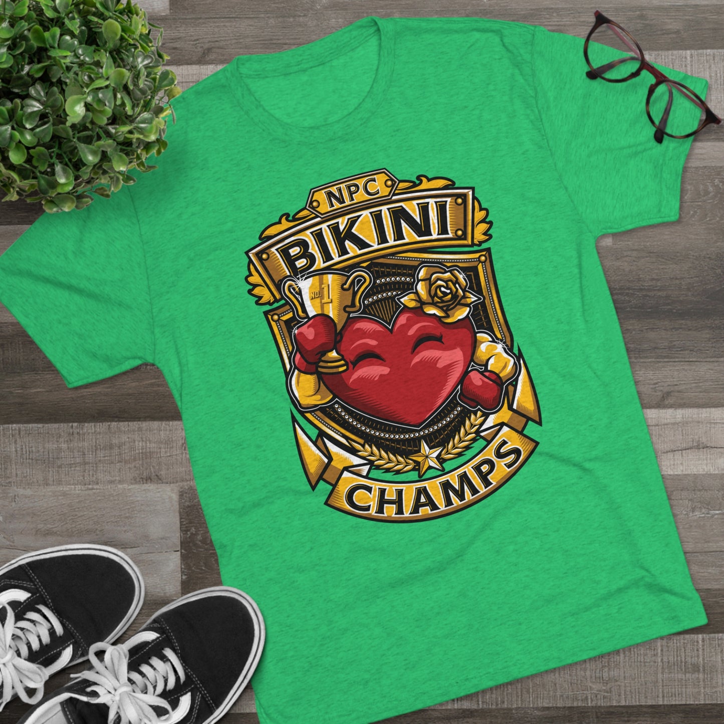 NPC BIKINI CHAMPS - PREMIUM SOFT - Unisex Tri-Blend Crew Tee (Next Level 6010)
