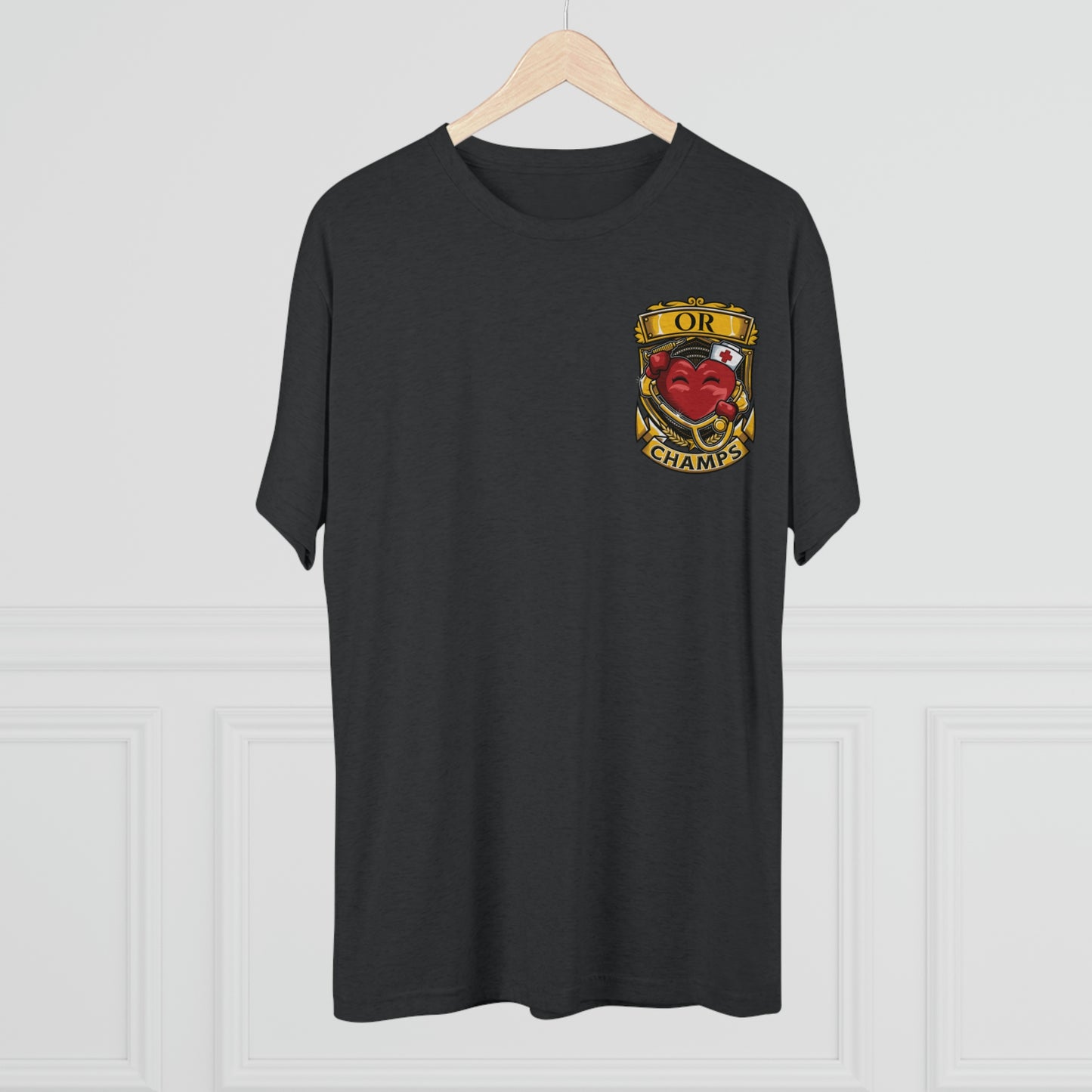 OR CHAMPS (Small Logo) - PREMIUM SOFT - Unisex Tri-Blend Crew Tee (Next Level 6010)