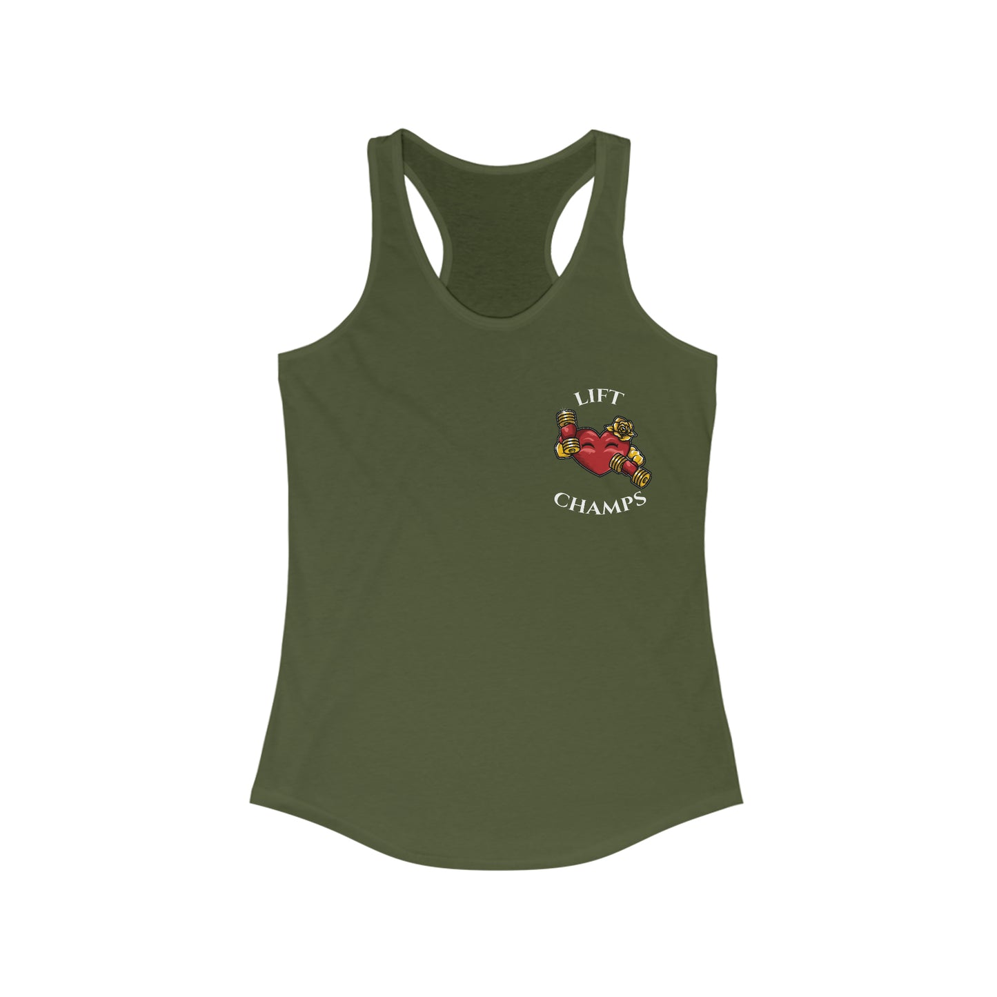 LIFT CHAMPS (Small Logo) - Women's Ideal Racerback Tank