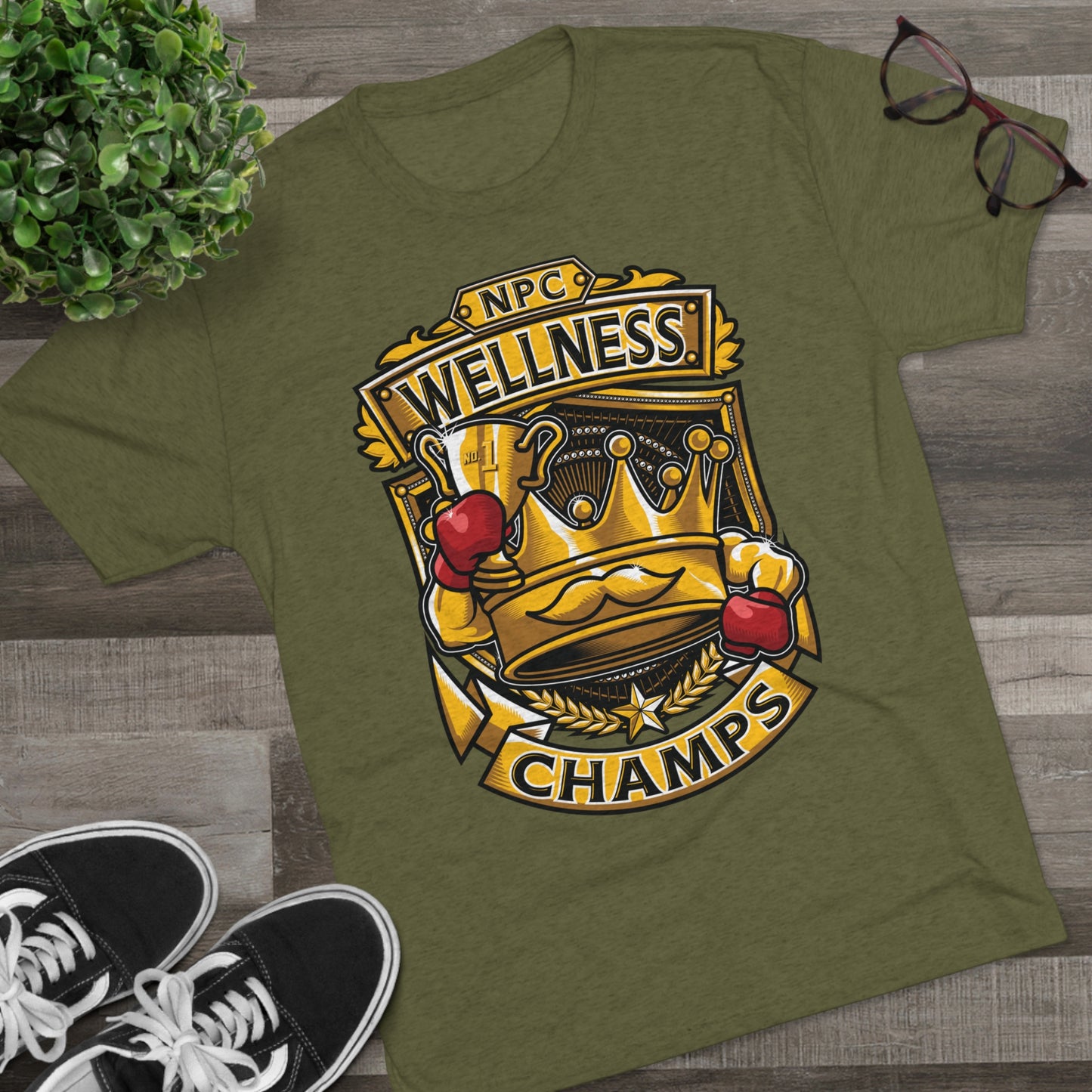 NPC WELLNESS CHAMPS - PREMIUM SOFT - Unisex Tri-Blend Crew Tee (Next Level 6010)
