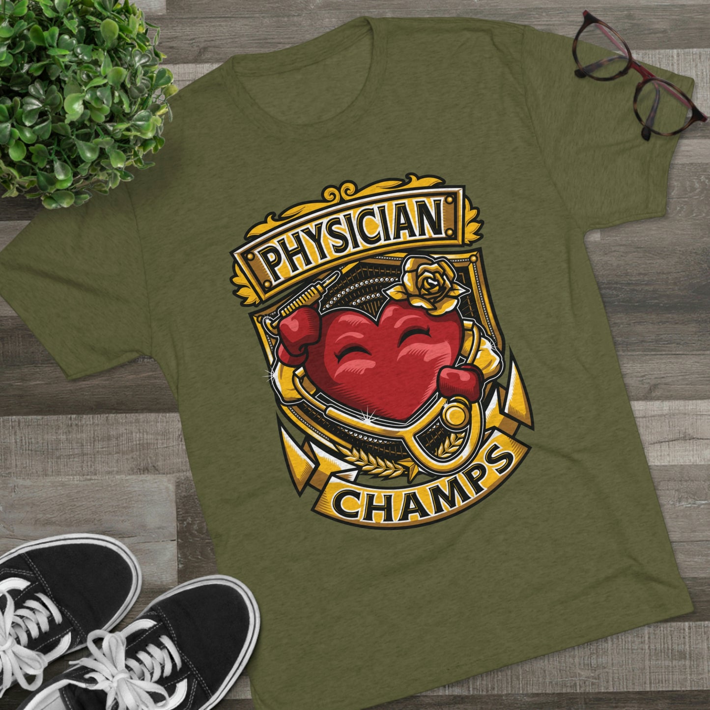 PHYSICIAN CHAMPS - PREMIUM SOFT - Unisex Tri-Blend Crew Tee (Next Level 6010)