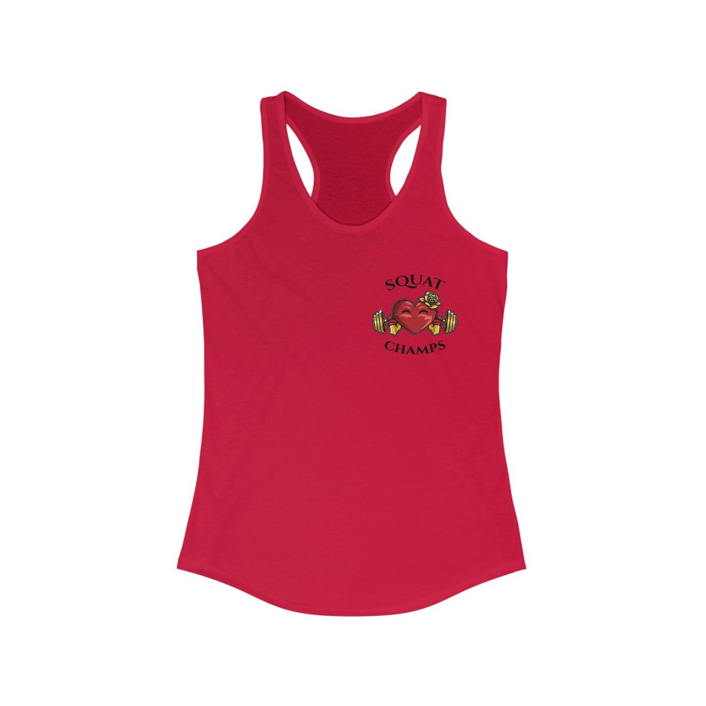SQUAT CHAMPS (Small Logo) - Women's Ideal Racerback Tank