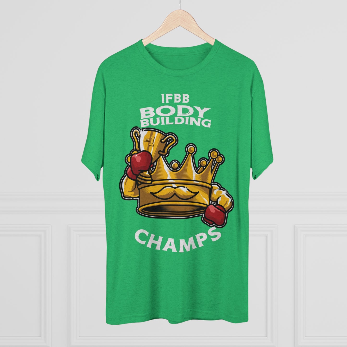 IFBB BODY BUILDING CHAMPS (v2) - PREMIUM SOFT - Unisex Tri-Blend Crew Tee (Next Level 6010)