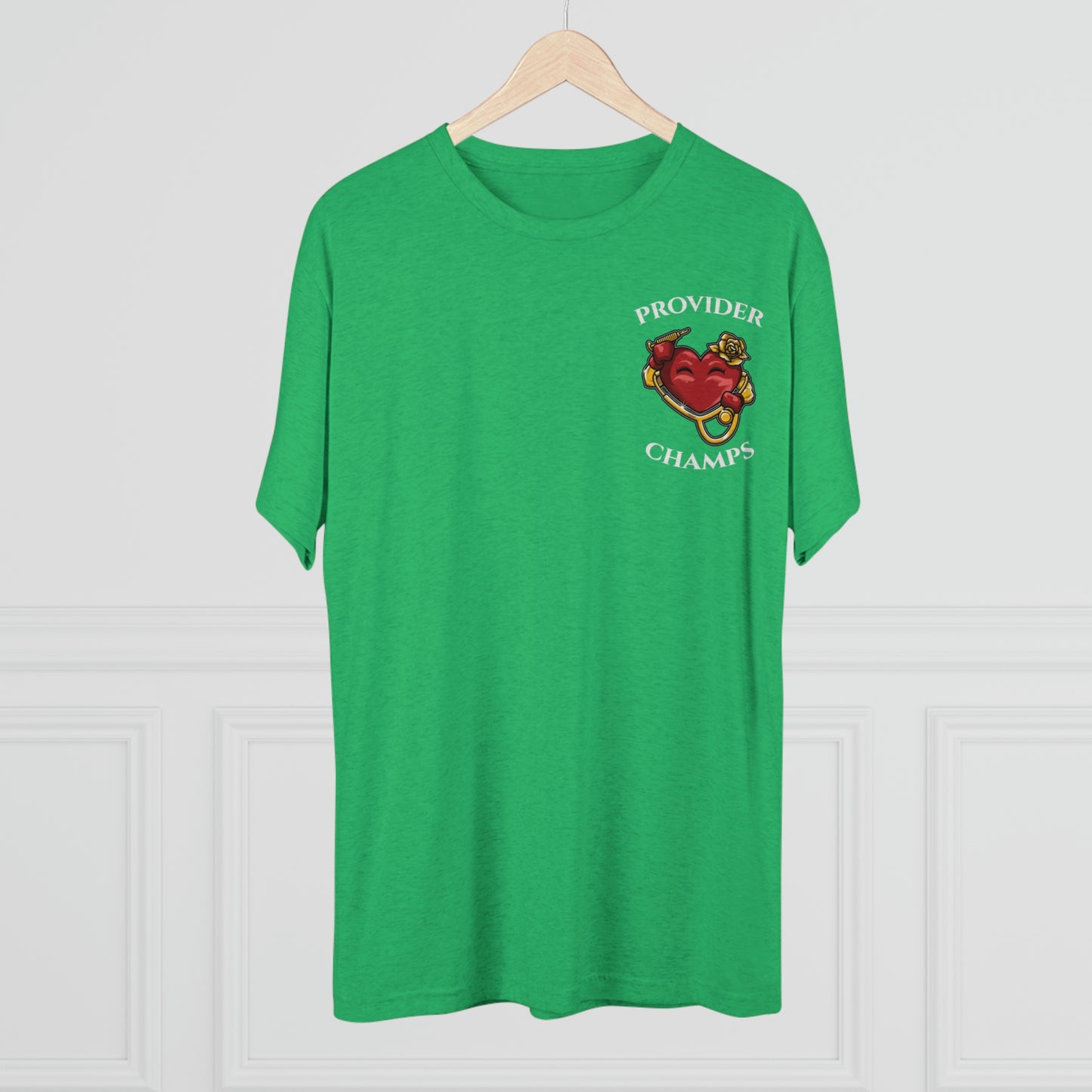PROVIDER CHAMPS (Small Logo) - PREMIUM SOFT - Unisex Tri-Blend Crew Tee (Next Level 6010)