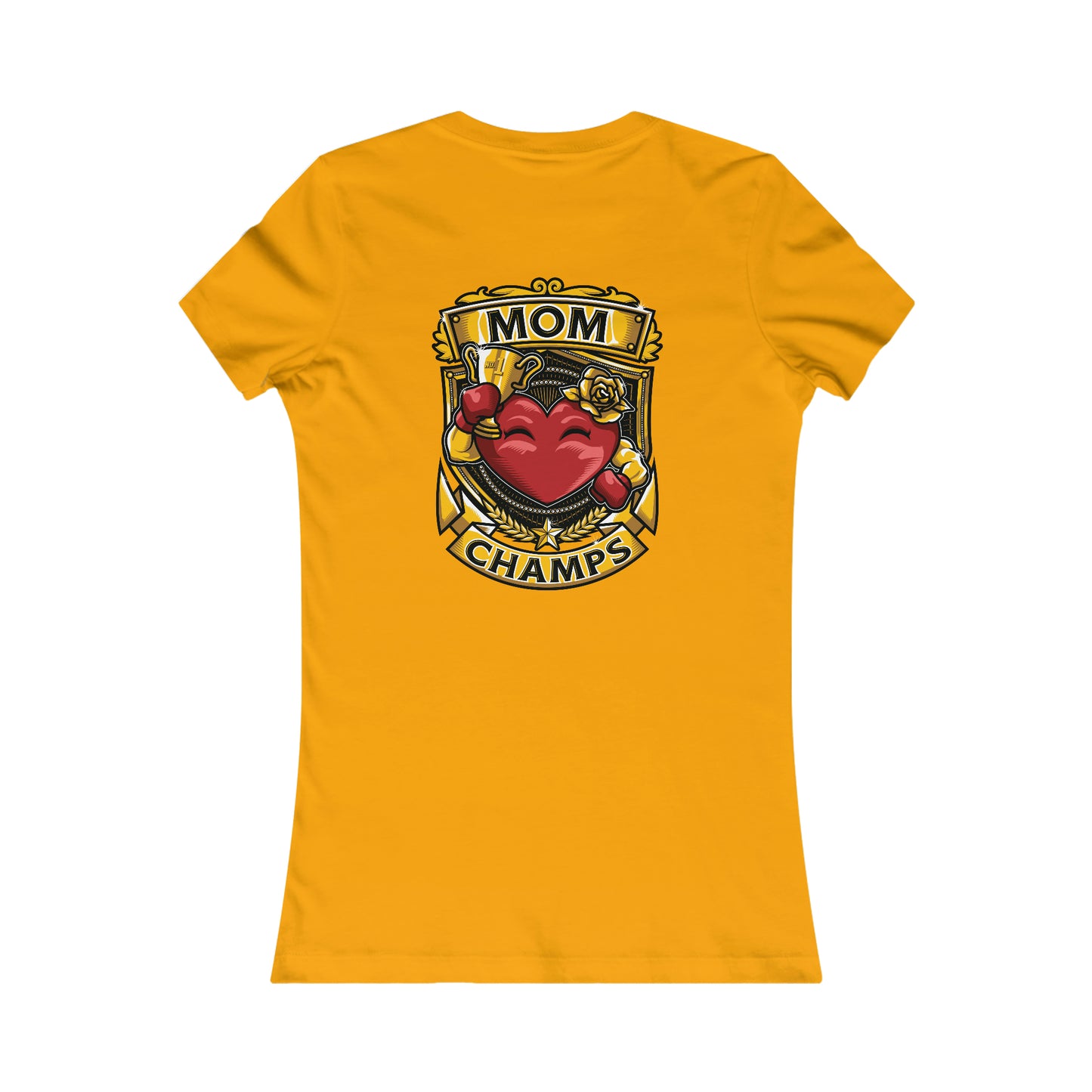 Mom Champs! (Small Front & Back Logo) - Women's Favorite Tee (Bella+Canvas)