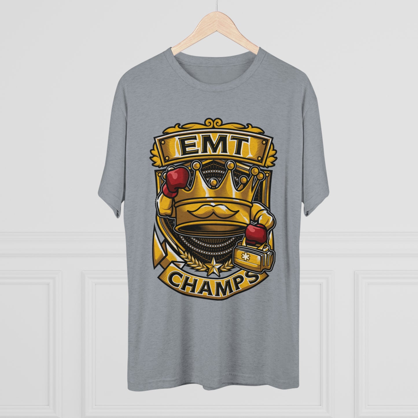 EMT CHAMPS - PREMIUM SOFT - Unisex Tri-Blend Crew Tee (Next Level 6010)