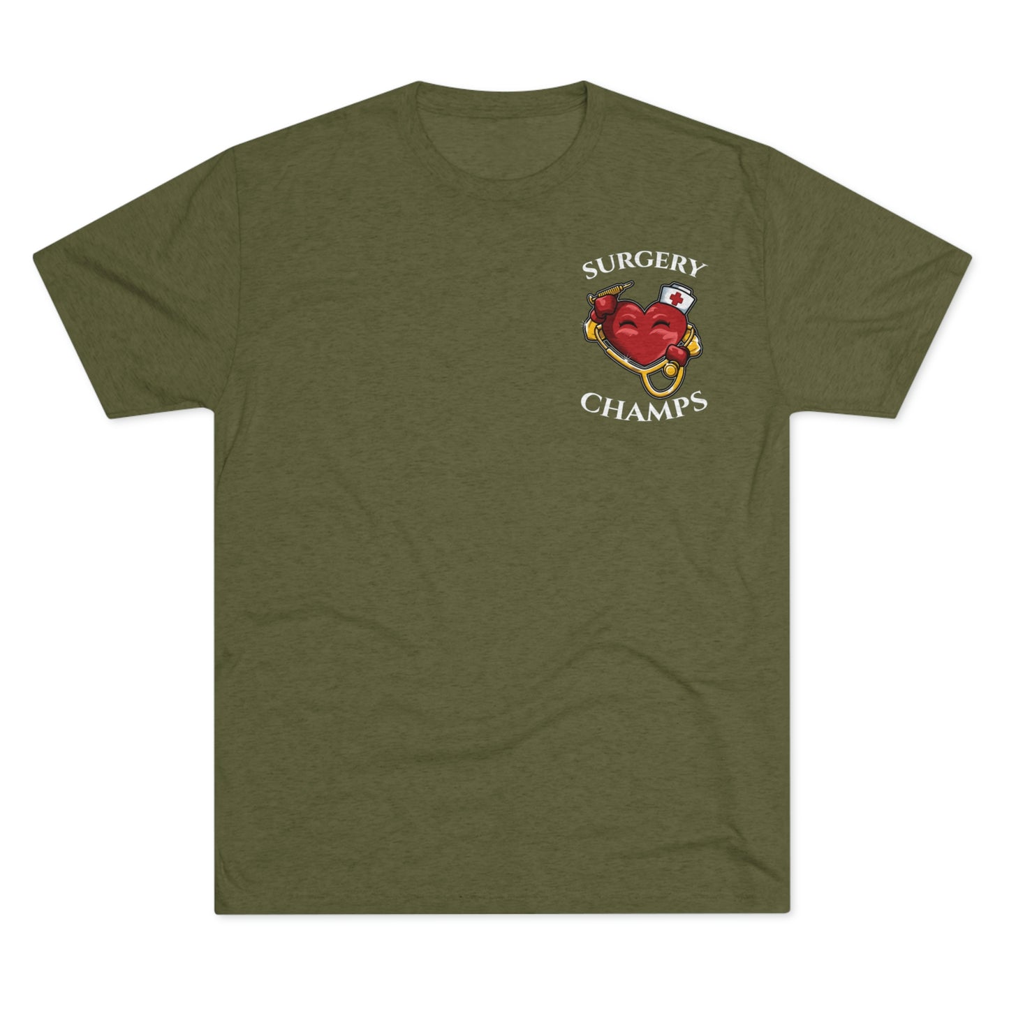 SURGERY CHAMPS (Small Logo) - PREMIUM SOFT - Unisex Tri-Blend Crew Tee (Next Level 6010)