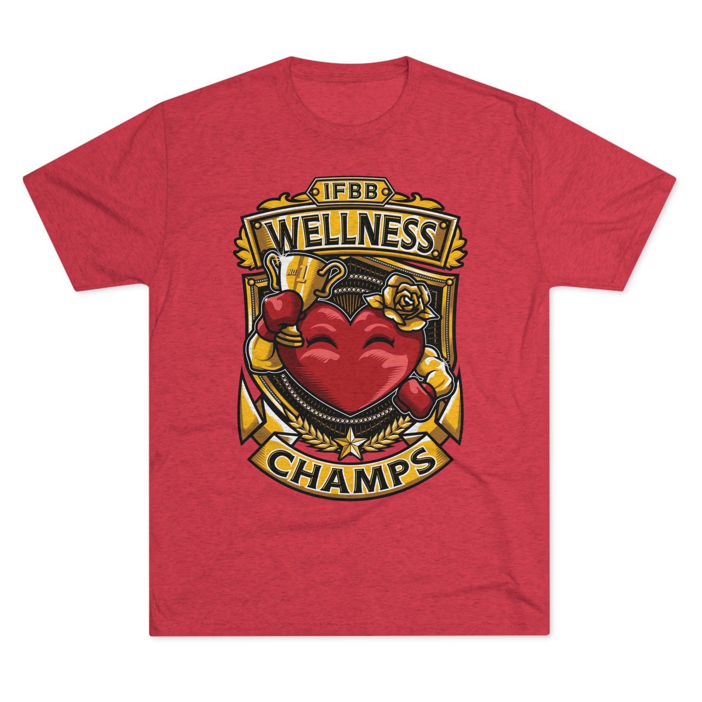 IFBB WELNESS CHAMPS - PREMIUM SOFT - Unisex Tri-Blend Crew Tee (Next Level 6010)