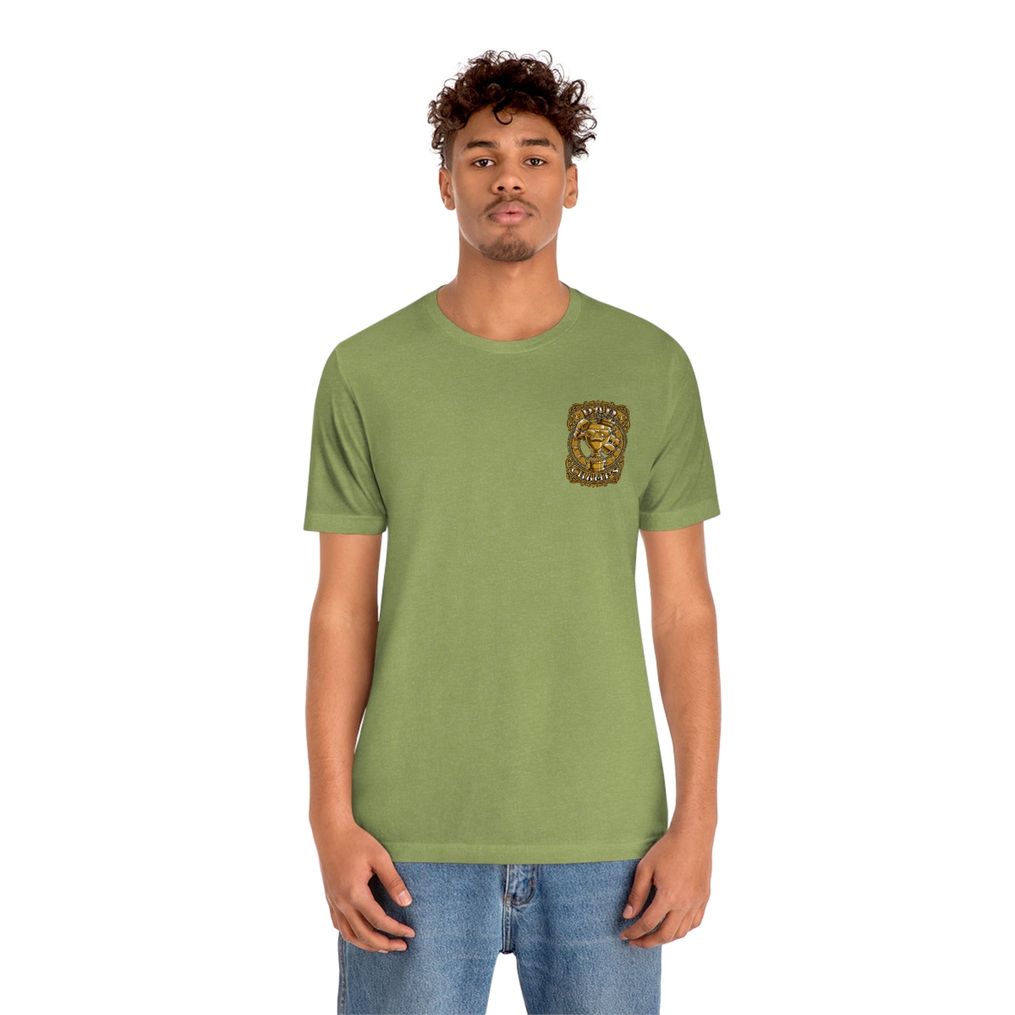 Dad Champs (Gold - Front & Back logo)! - Unisex Jersey Short Sleeve Tee (Bella+Canvas)