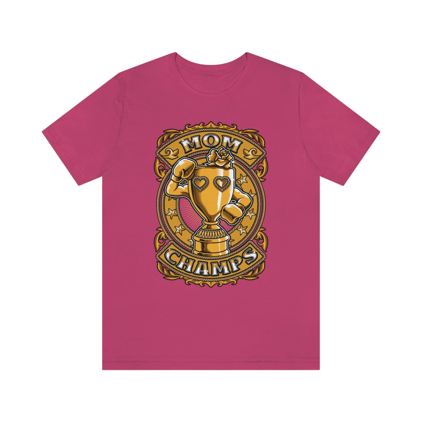 Mom Champs (Gold)! Unisex Jersey Short Sleeve Tee (Bella+Canvas)