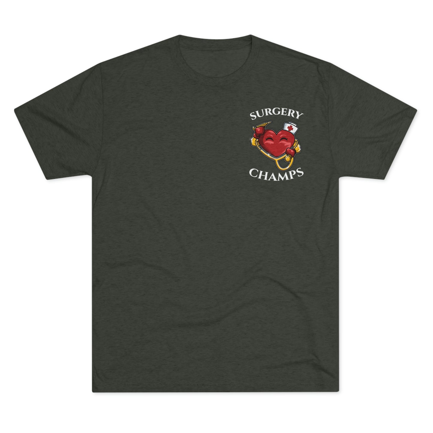 SURGERY CHAMPS (Small Logo) - PREMIUM SOFT - Unisex Tri-Blend Crew Tee (Next Level 6010)