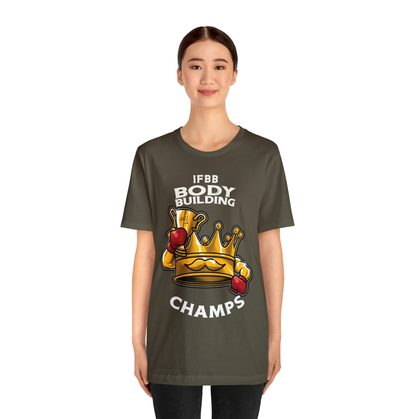 IFBB BODY BUILDING CHAMPS (v2) - Unisex Jersey Short Sleeve Tee (Bella+Canvas)