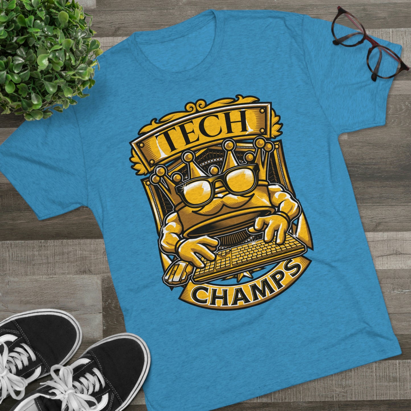 TECH CHAMPS (Men) - PREMIUM SOFT - Unisex Tri-Blend Crew Tee (Next Level 6010)