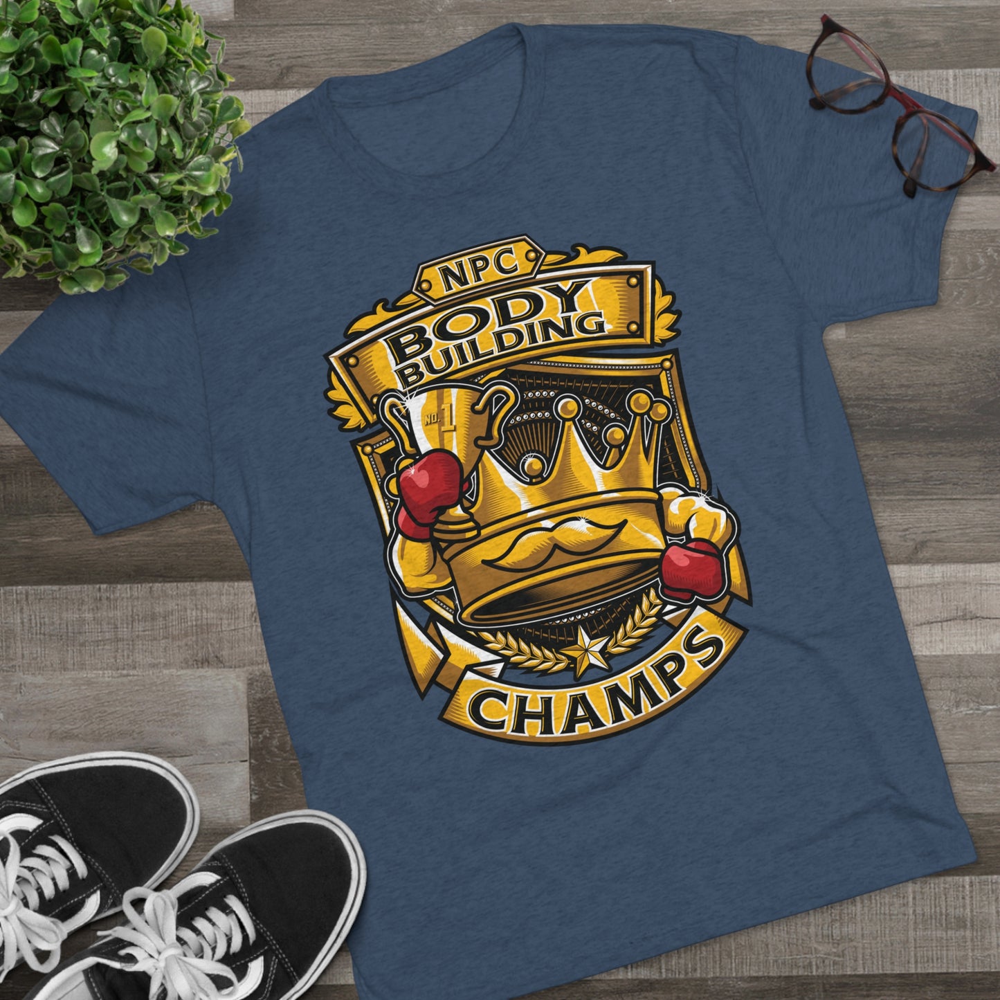 NPC BODY BUILDING CHAMPS - PREMIUM SOFT - Unisex Tri-Blend Crew Tee (Next Level 6010)