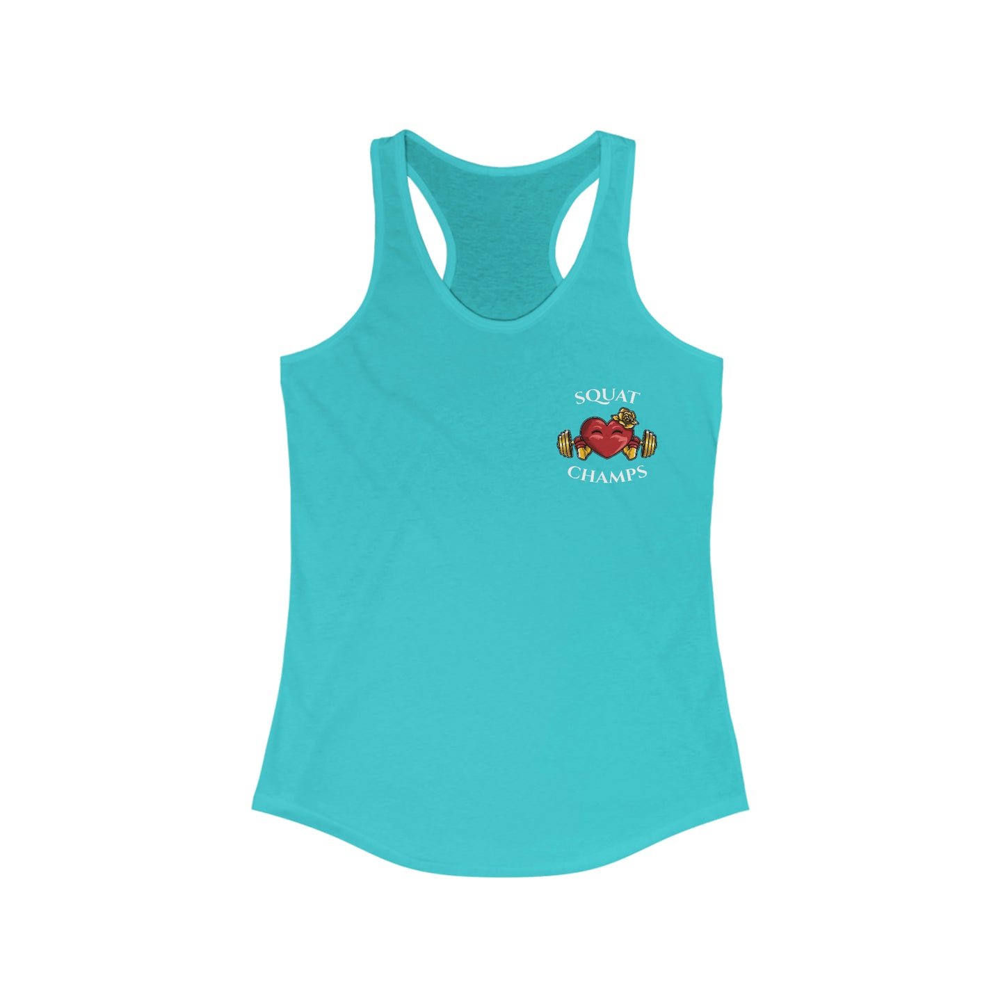 SQUAT CHAMPS (Small Logo) - Women's Ideal Racerback Tank