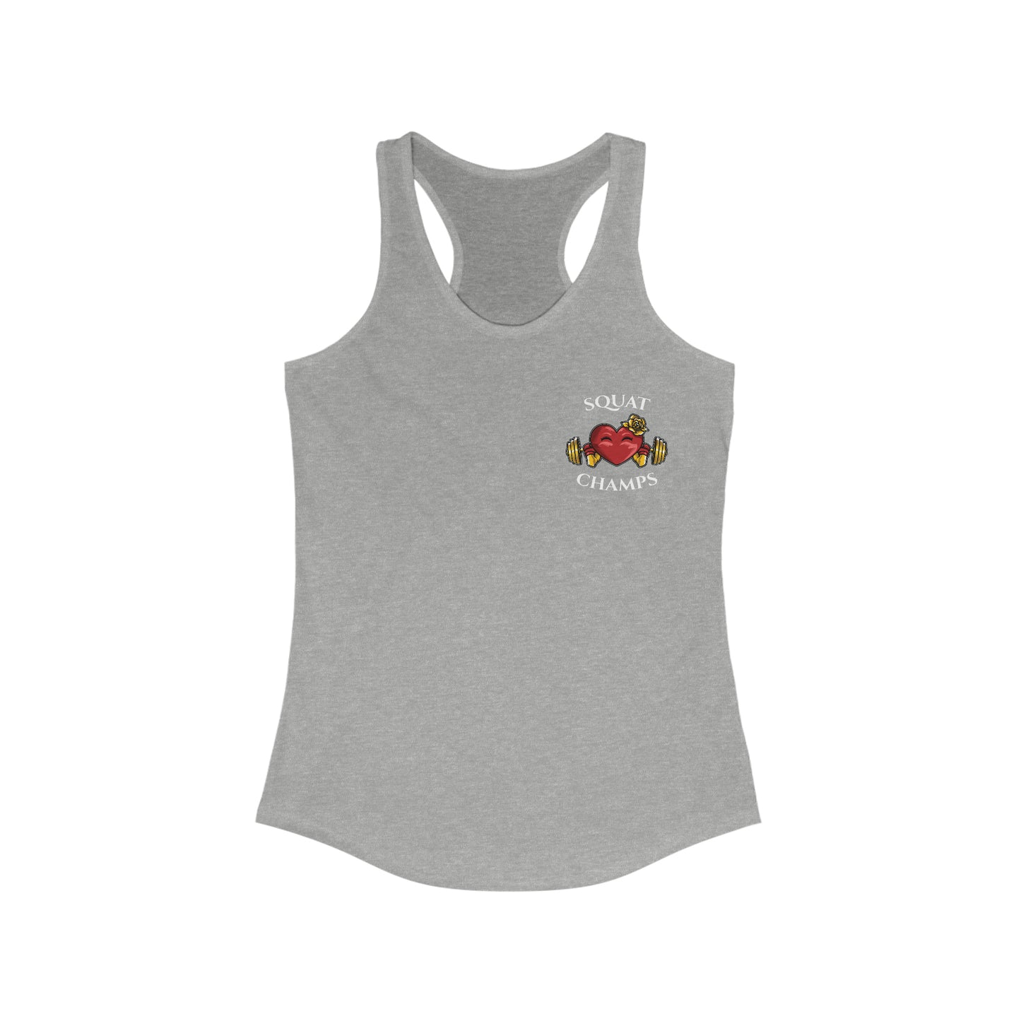 SQUAT CHAMPS (Small Logo) - Women's Ideal Racerback Tank
