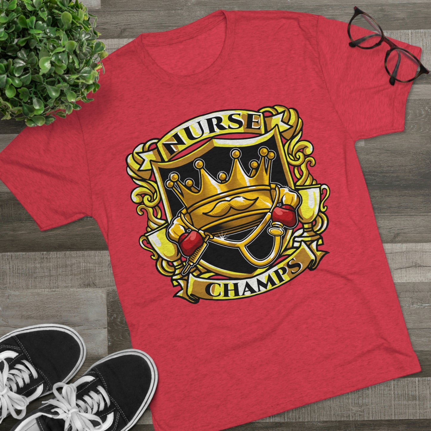 NURSE CHAMPS - PREMIUM SOFT - Unisex Tri-Blend Crew Tee (Next Level 6010)