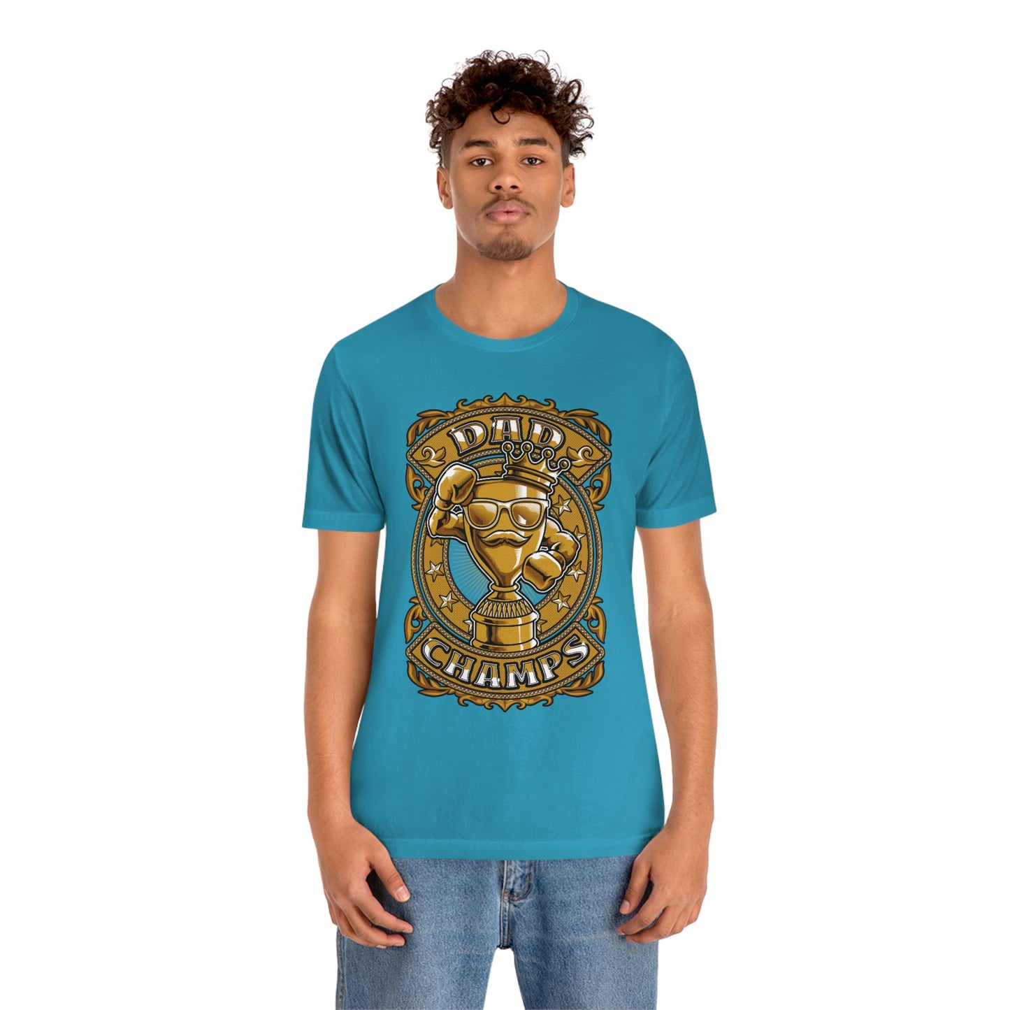 Dad Champs (Gold)! - Unisex Jersey Short Sleeve Tee (Bella+Canvas)