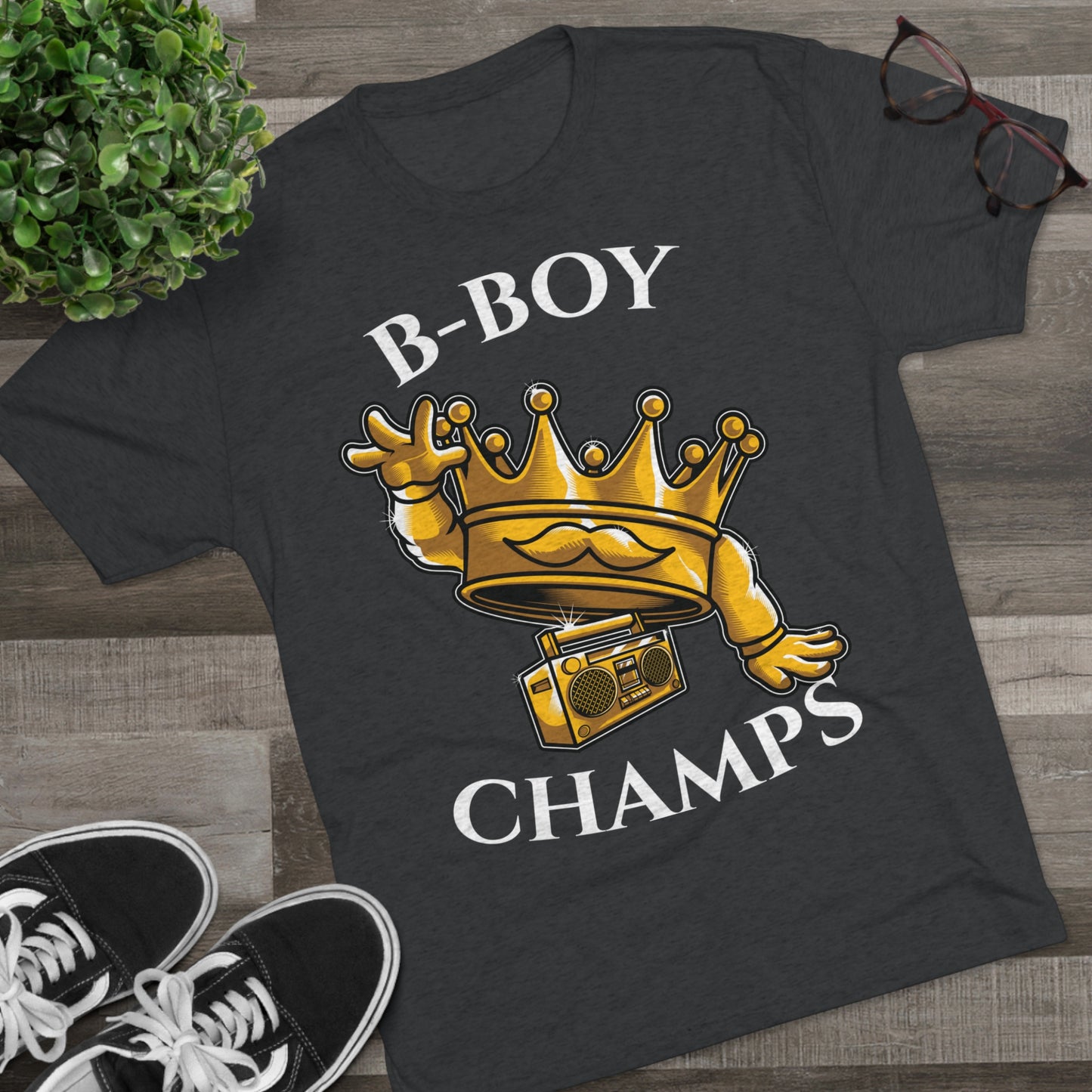 B-BOY CHAMPS (No Crest) - PREMIUM SOFT - Unisex Tri-Blend Crew Tee (Next Level 6010)