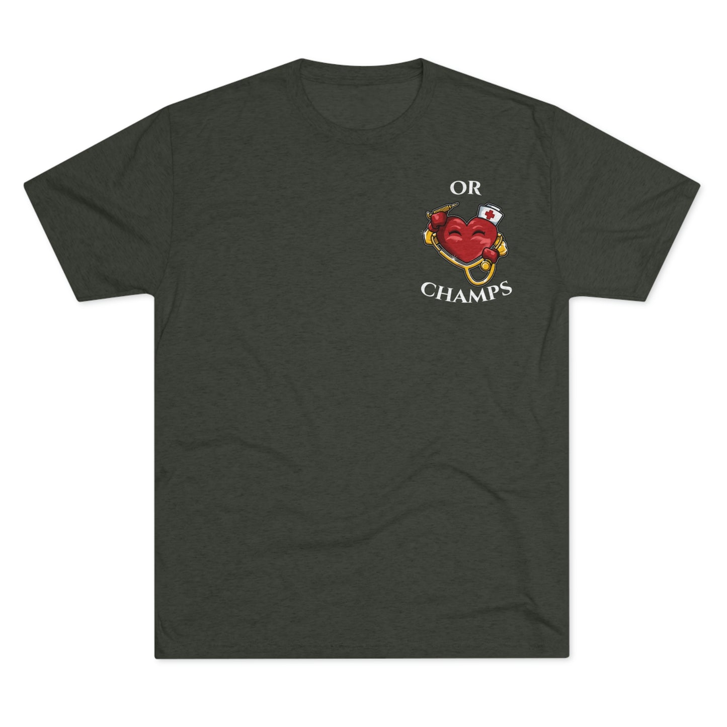 OR CHAMPS (Small Logo) - PREMIUM SOFT - Unisex Tri-Blend Crew Tee (Next Level 6010)