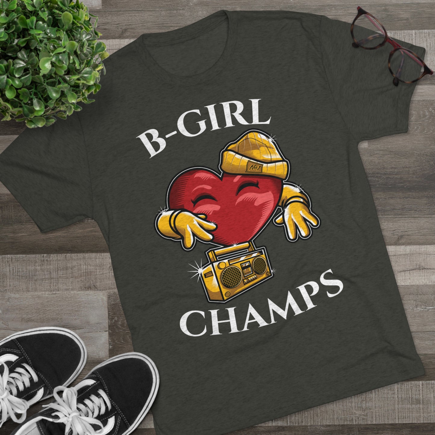 B-GIRL CHAMPS (No Crest) - PREMIUM SOFT - Unisex Tri-Blend Crew Tee (Next Level 6010)
