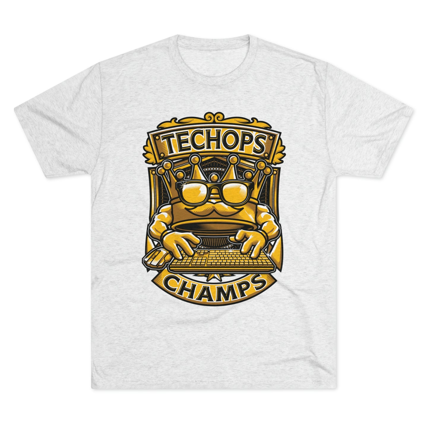 TECHOPS CHAMPS (Men) - PREMIUM SOFT - Unisex Tri-Blend Crew Tee (Next Level 6010)