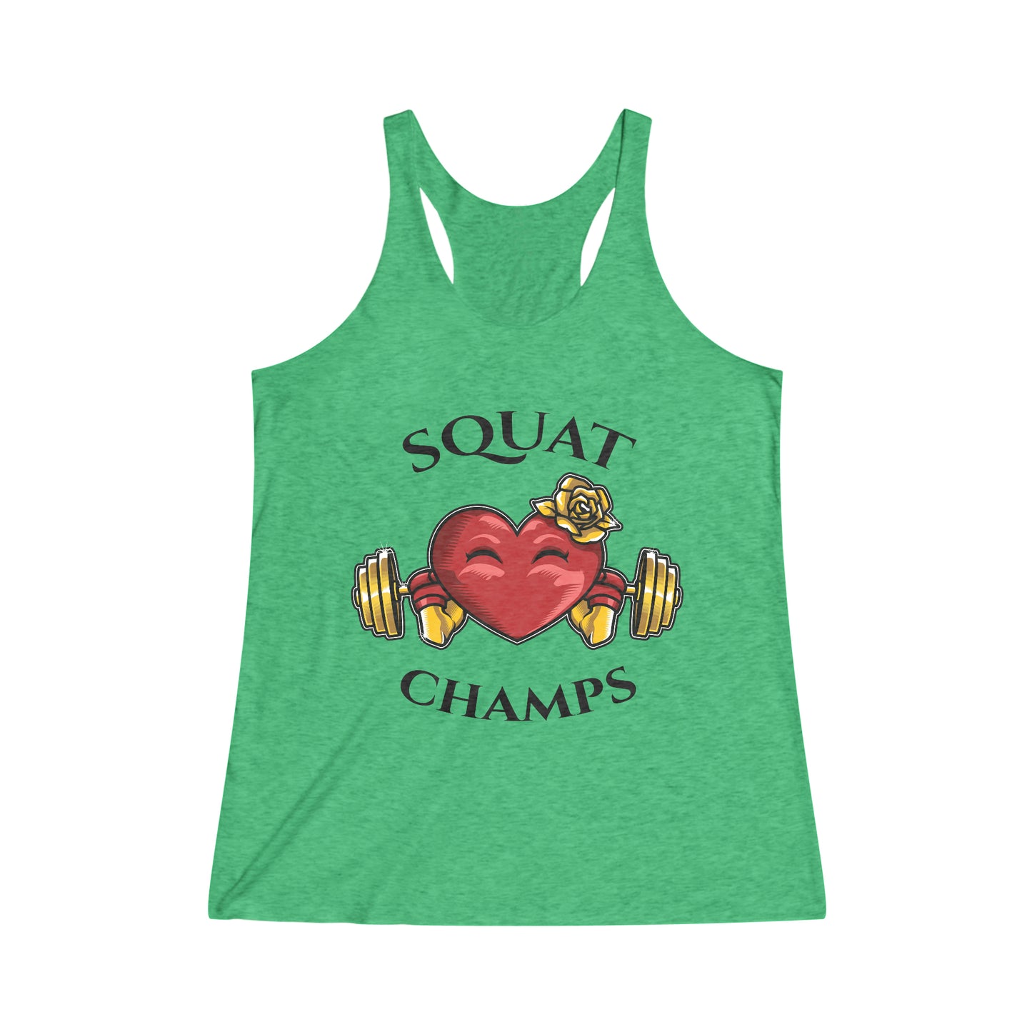 SQUAT CHAMPS - Women's Tri-Blend Racerback Tank
