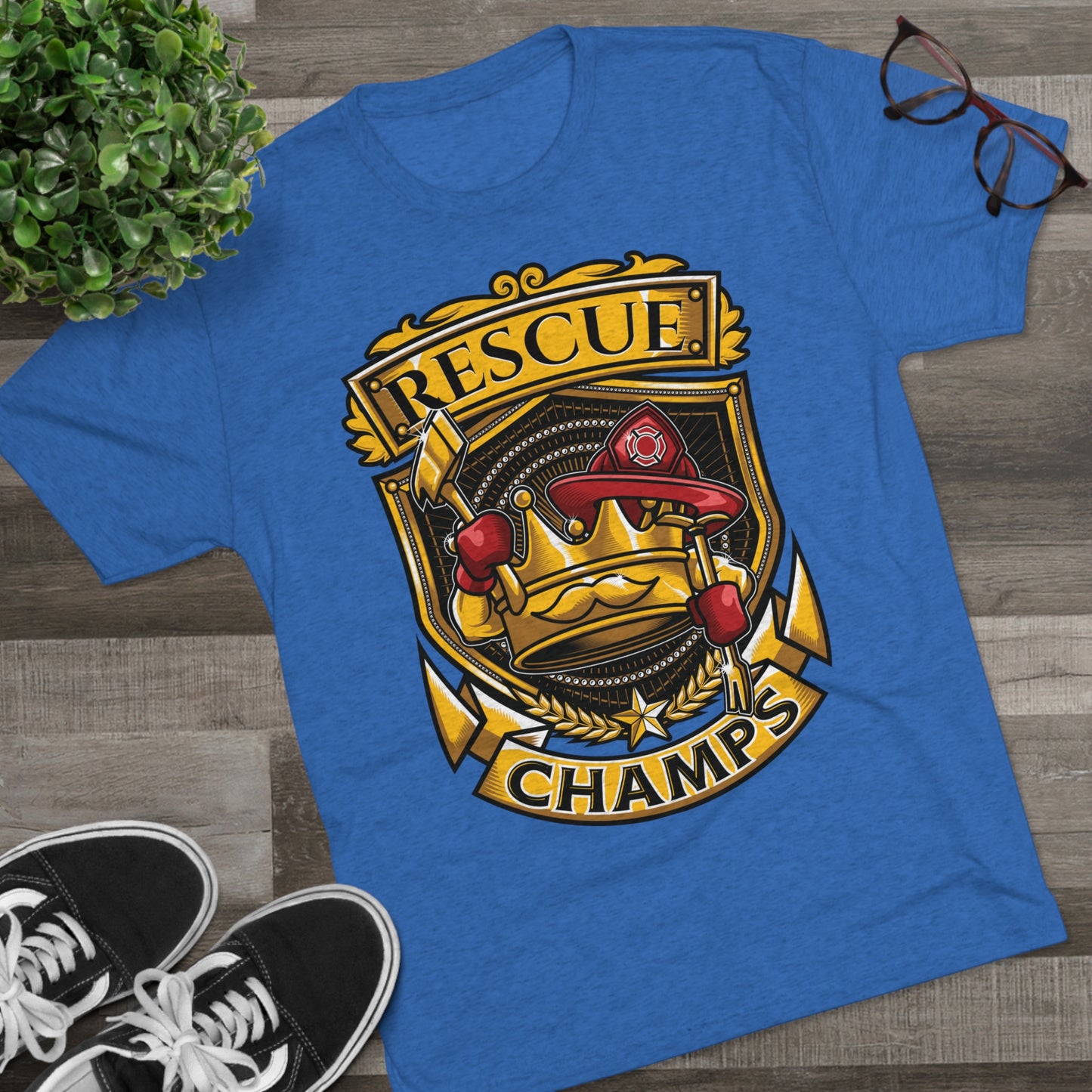 RESCUE CHAMPS - PREMIUM SOFT - Unisex Tri-Blend Crew Tee (Next Level 6010)