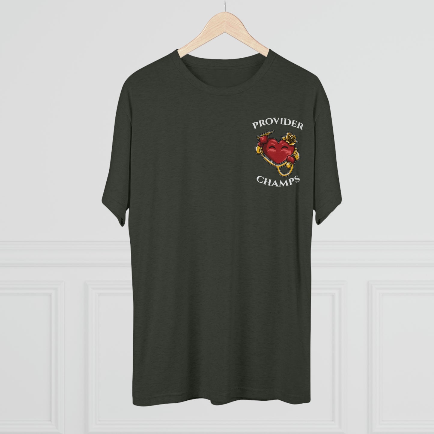 PROVIDER CHAMPS (Small Logo) - PREMIUM SOFT - Unisex Tri-Blend Crew Tee (Next Level 6010)