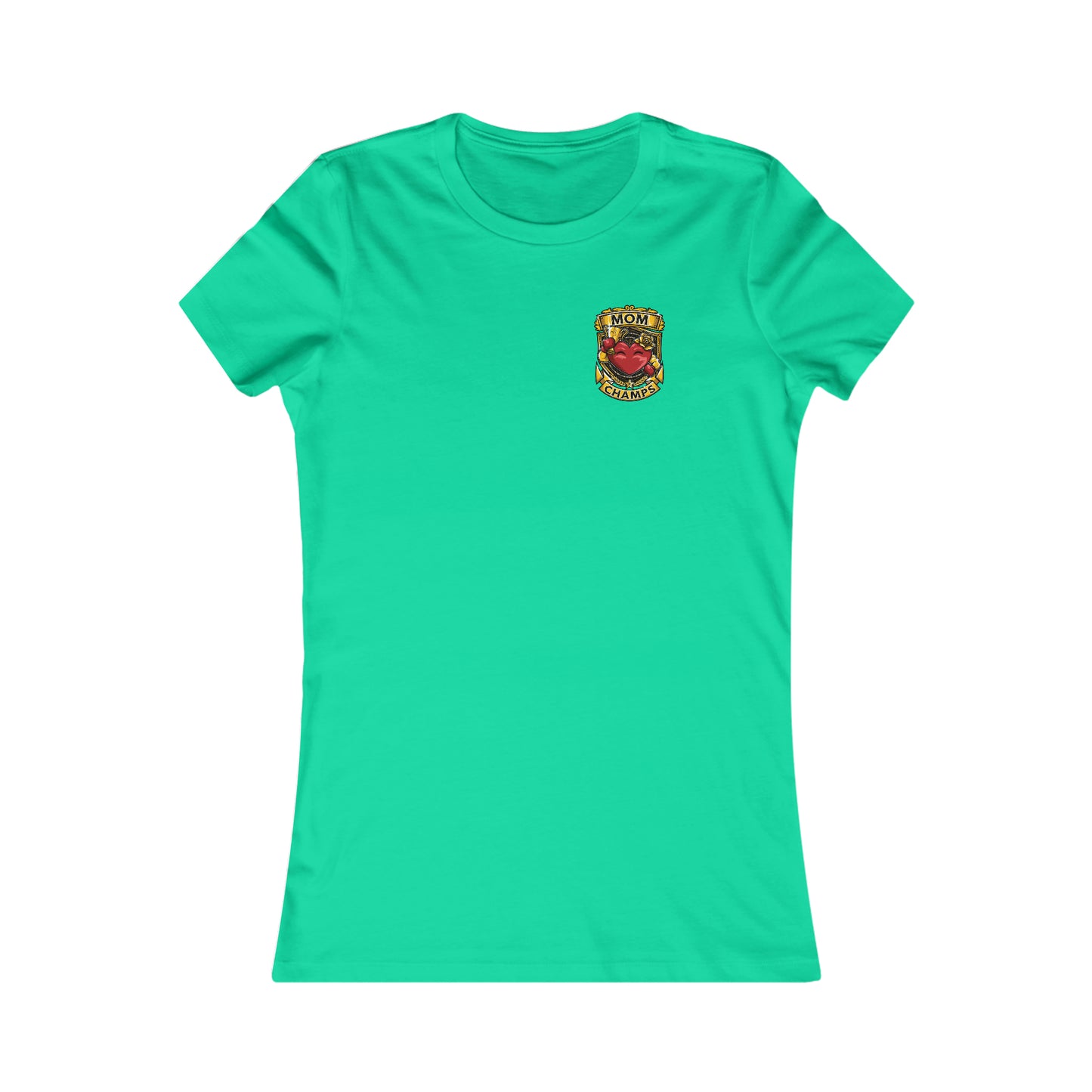 Mom Champs! (Small Front & Back Logo) - Women's Favorite Tee (Bella+Canvas)