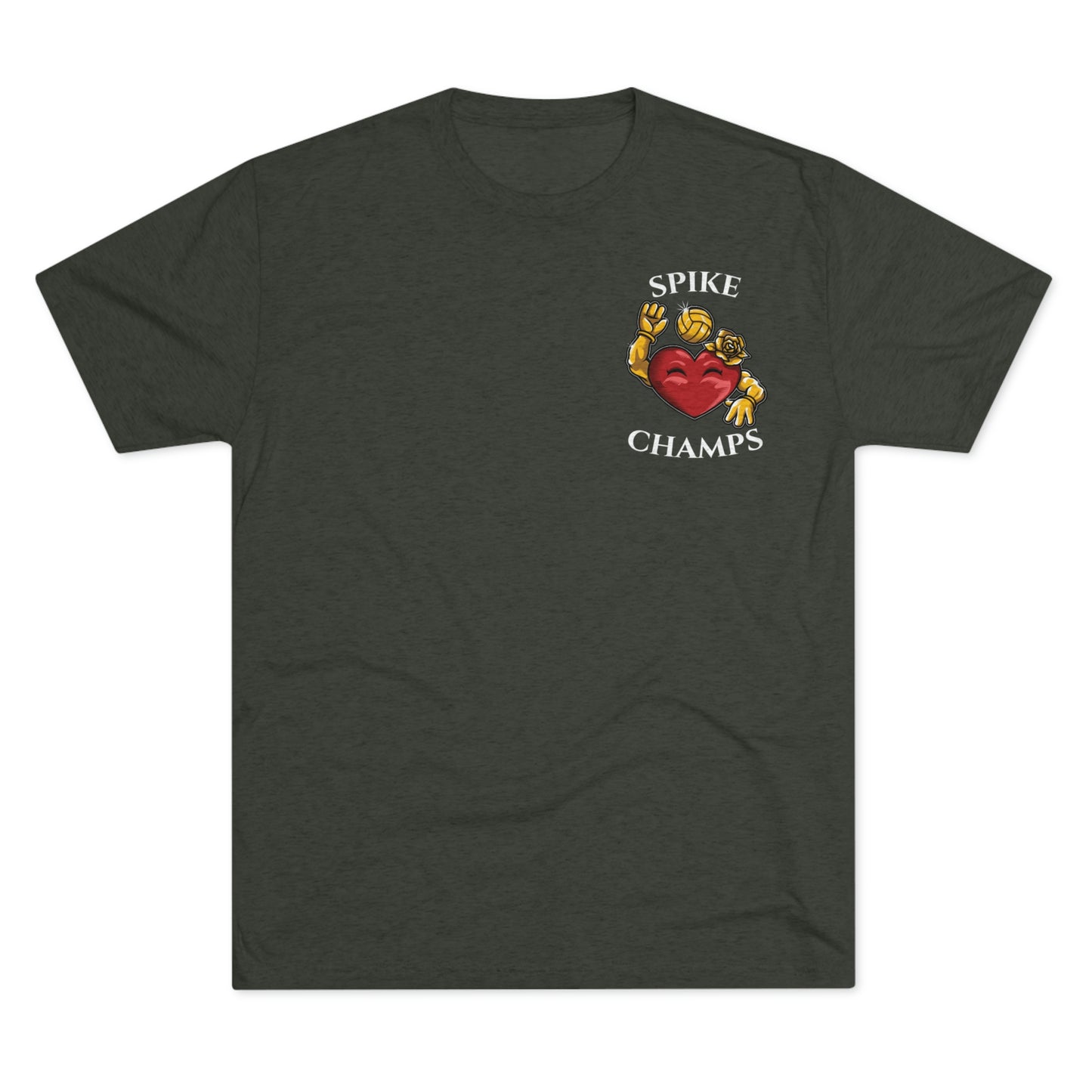 SPIKE CHAMPS (Small Logo) - PREMIUM SOFT - Unisex Tri-Blend Crew Tee (Next Level 6010)