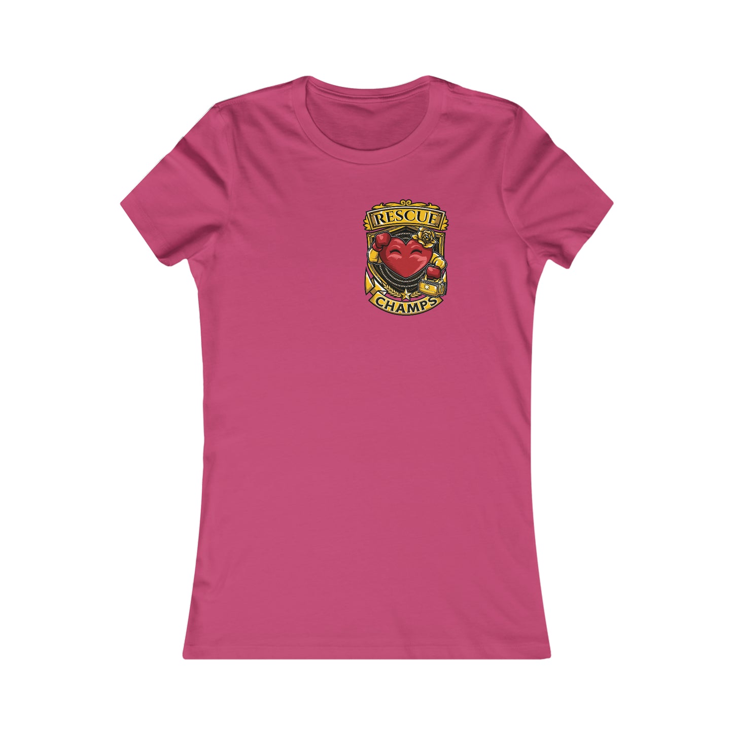 RESCUE CHAMPS! (Small Front Logo) - Women's Favorite Tee (Bella+Canvas)