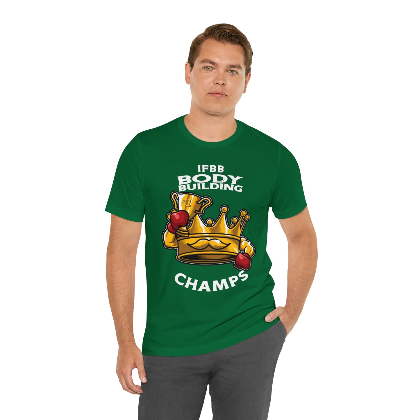 IFBB BODY BUILDING CHAMPS (v2) - Unisex Jersey Short Sleeve Tee (Bella+Canvas)